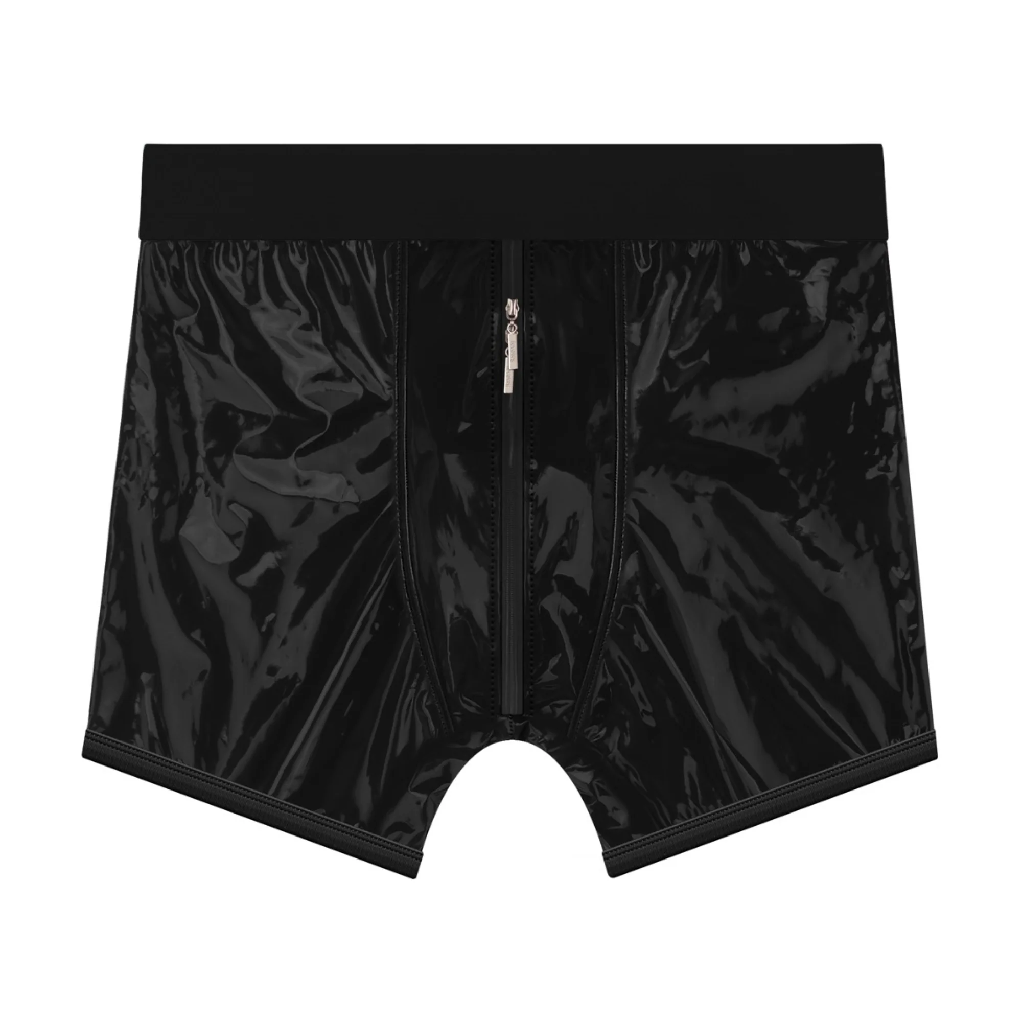 INGEN Chic Strap-On Shorts Faux Leather Packing Shorts with O-Ring