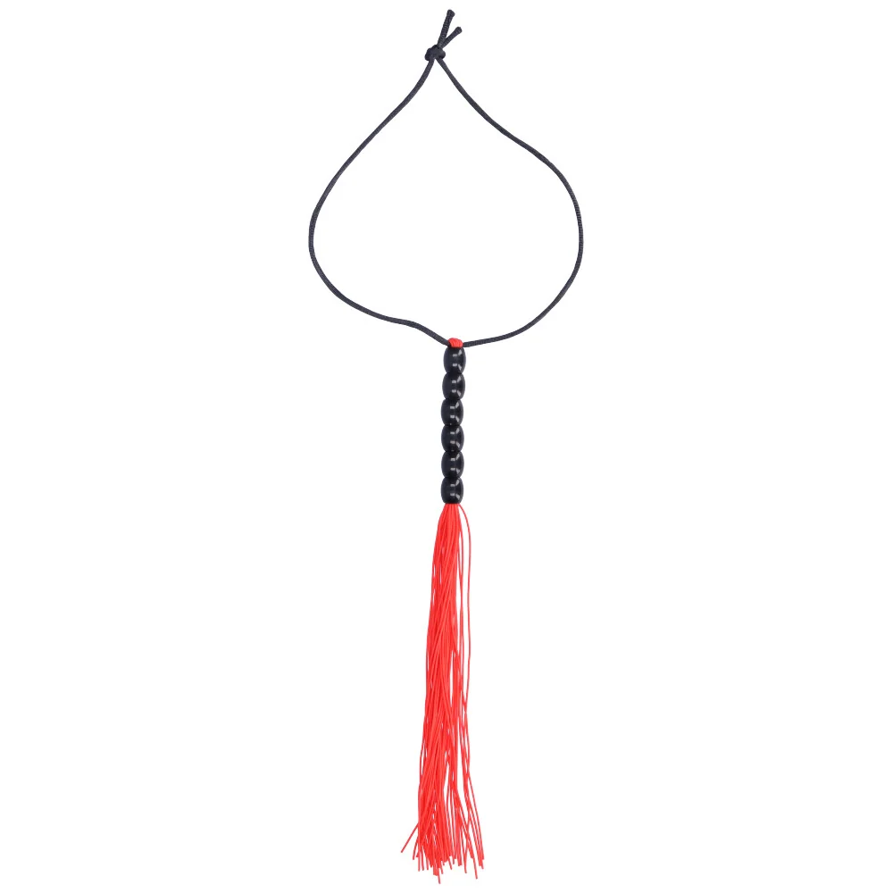 Mini BDSM Tassel Flogger with Wrist Band in Silicone