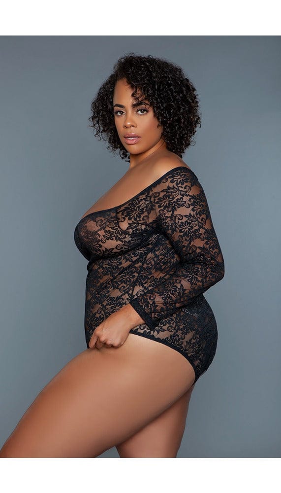 Marina Lace Bodysuit with Floral Embroidery