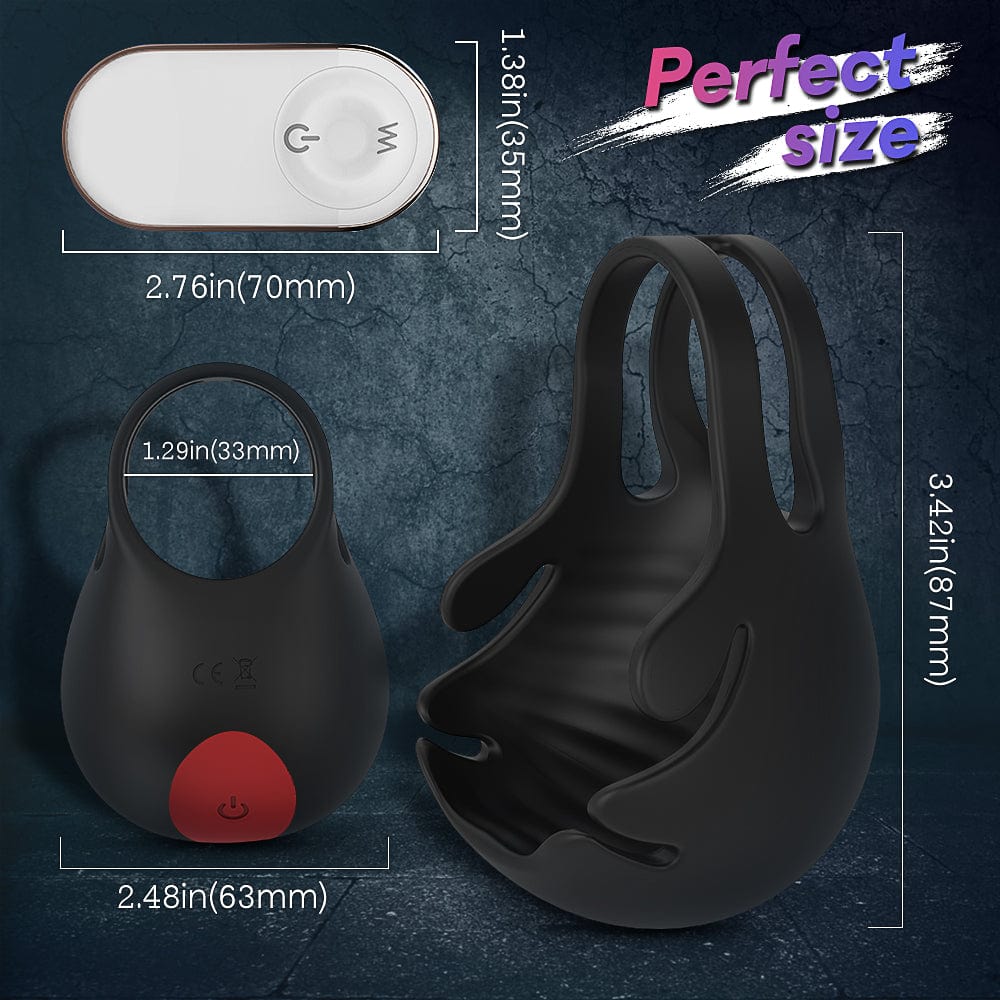 Sila Cock Ring and Vibrating Ball Sack Massager for Stronger, Longer Sessions