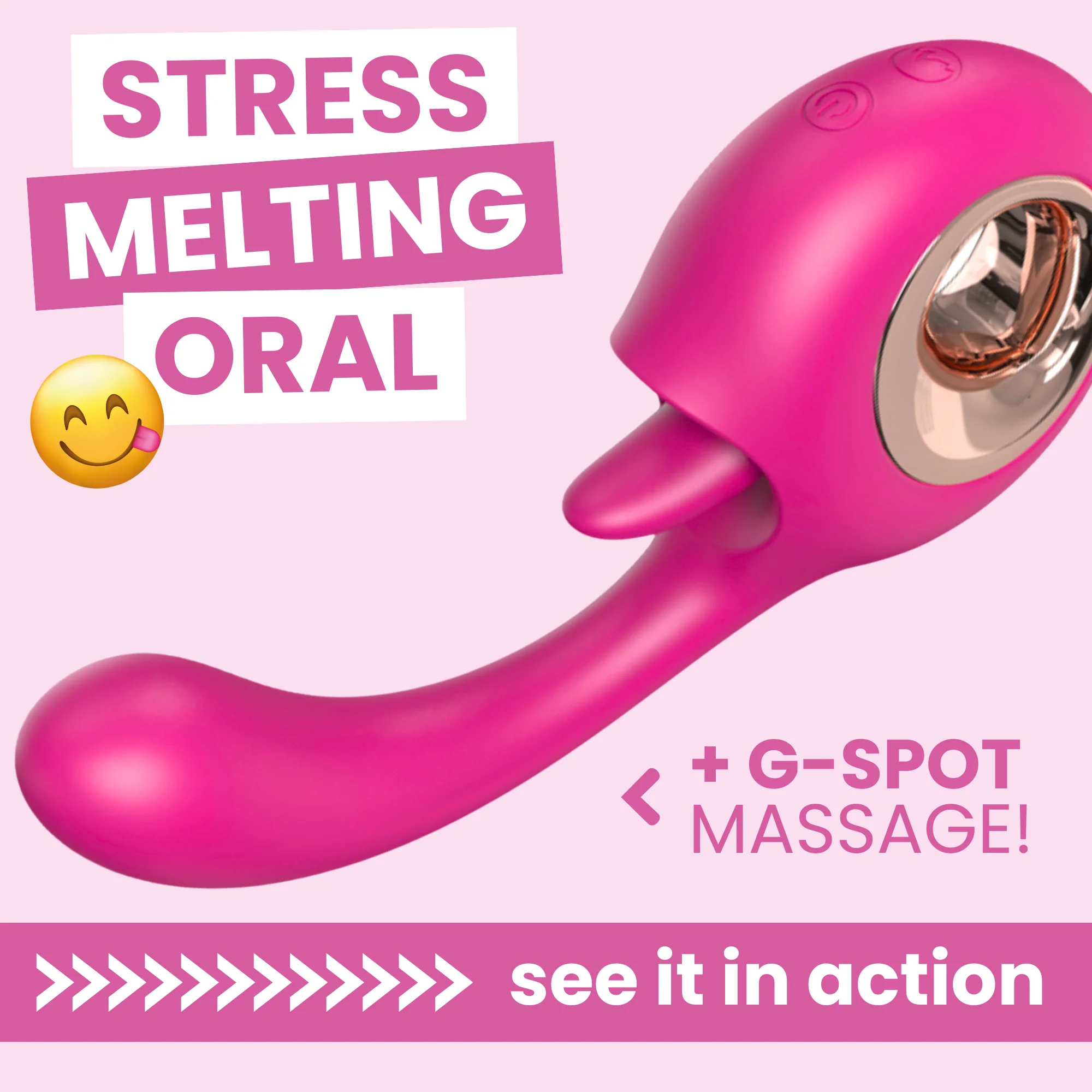 Flutter-Gasm Tongue Licking and G-Spot Dual Action Vibe for Blended Orgasms