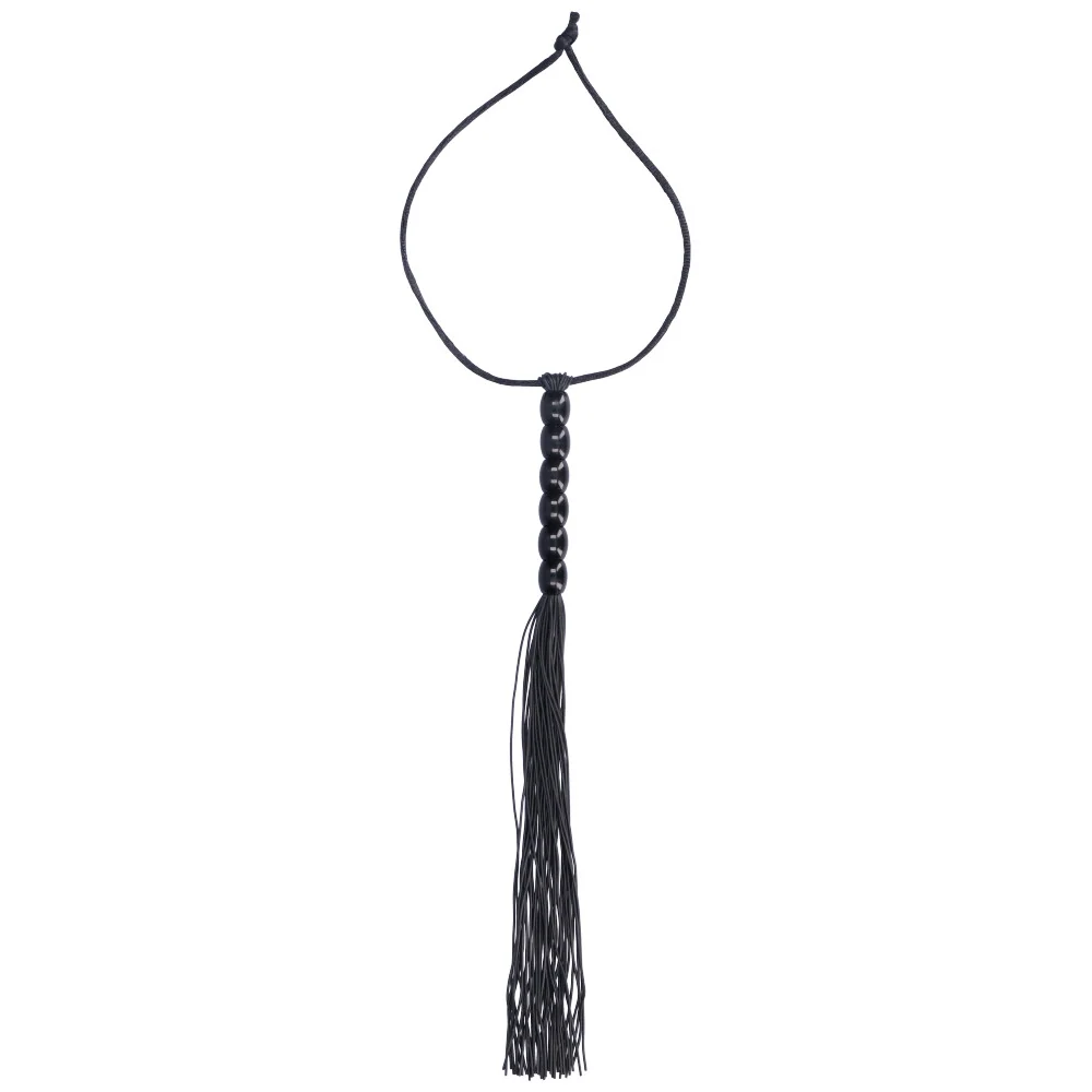 Mini BDSM Tassel Flogger with Wrist Band in Silicone