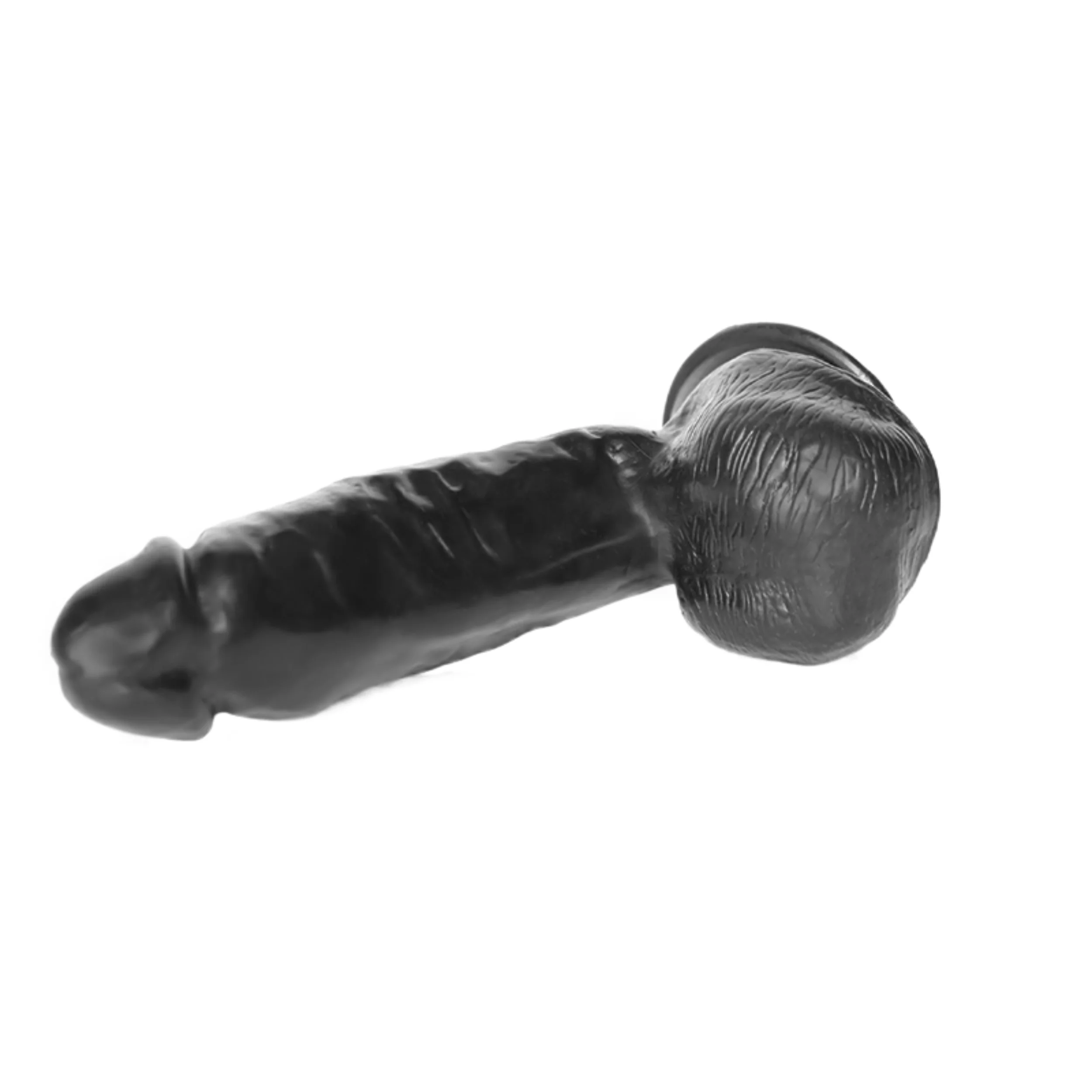 8.5 Inch Realistic Black Dildo With Balls For G-Spot And A-Spot Depth