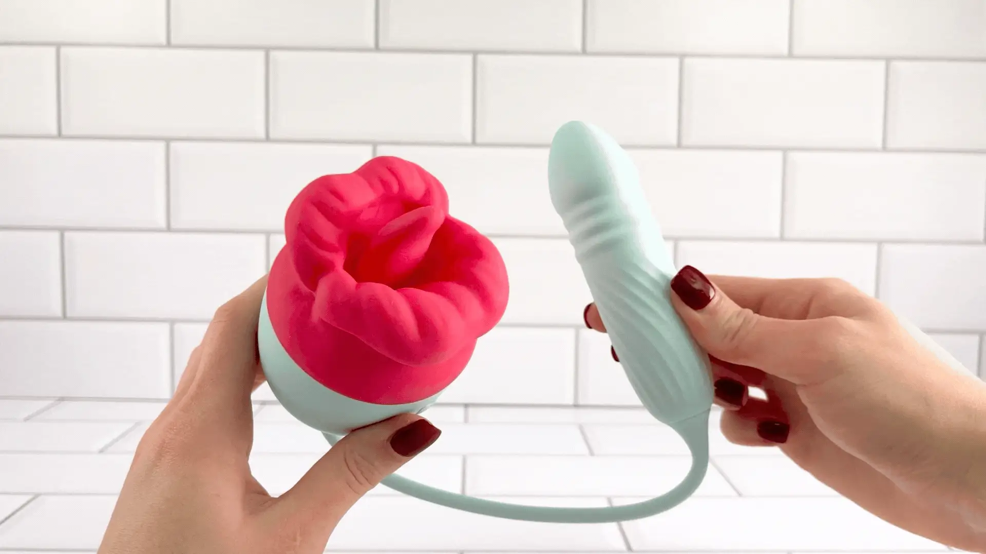 Pretty Pink Lips Flickering Tongue Toy with Thruster