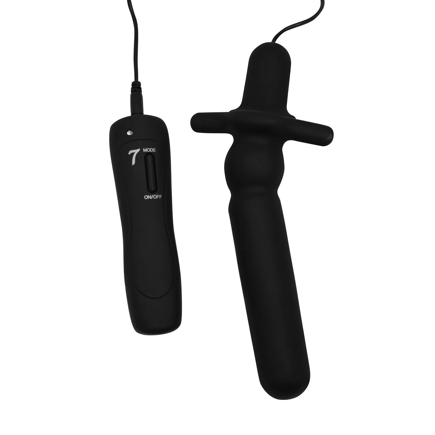 7 Function Silicone Vibrating Anal Toy with Flared Base