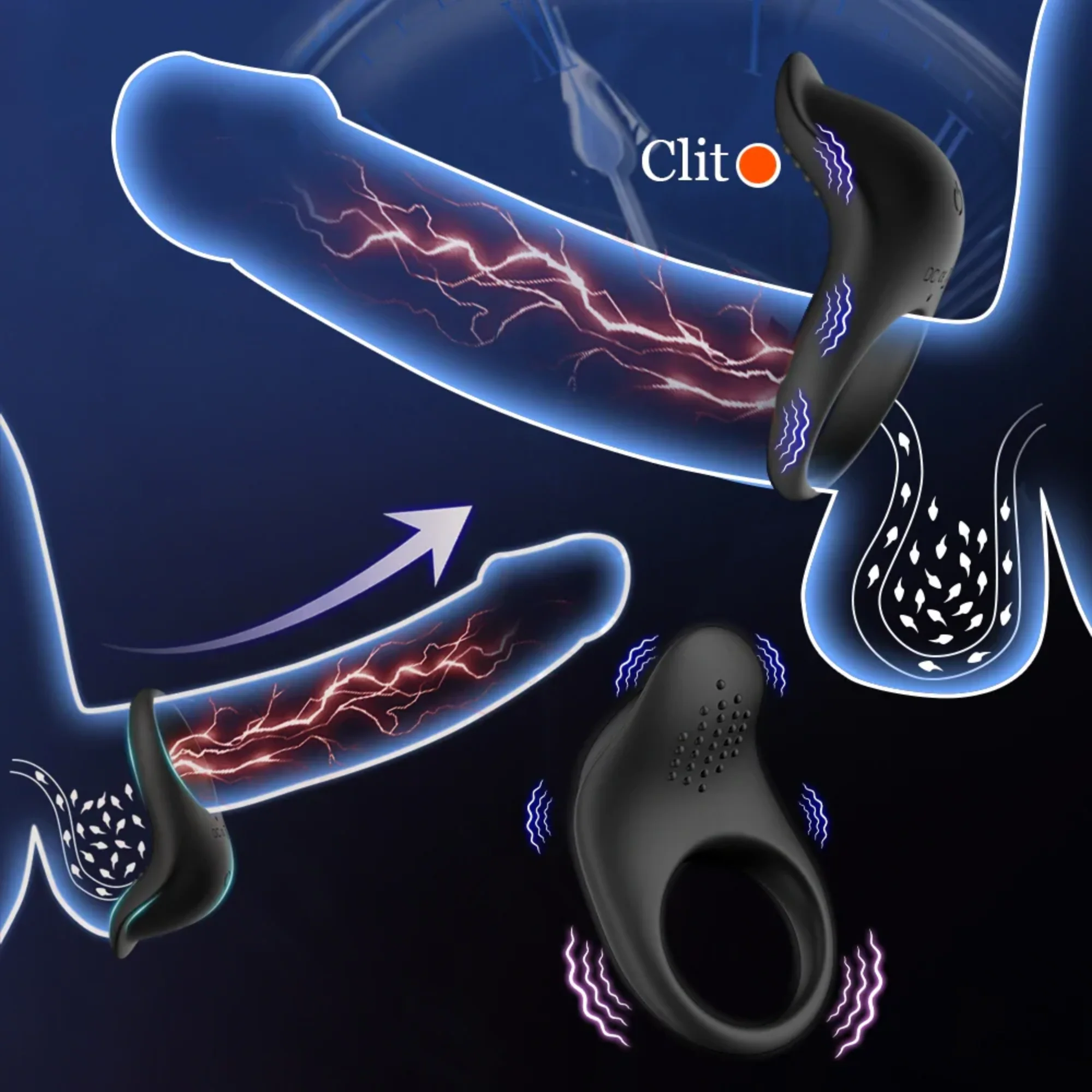 Silicone Vibrating Teasing Cock Ring - App Controlled Partner Vibes!