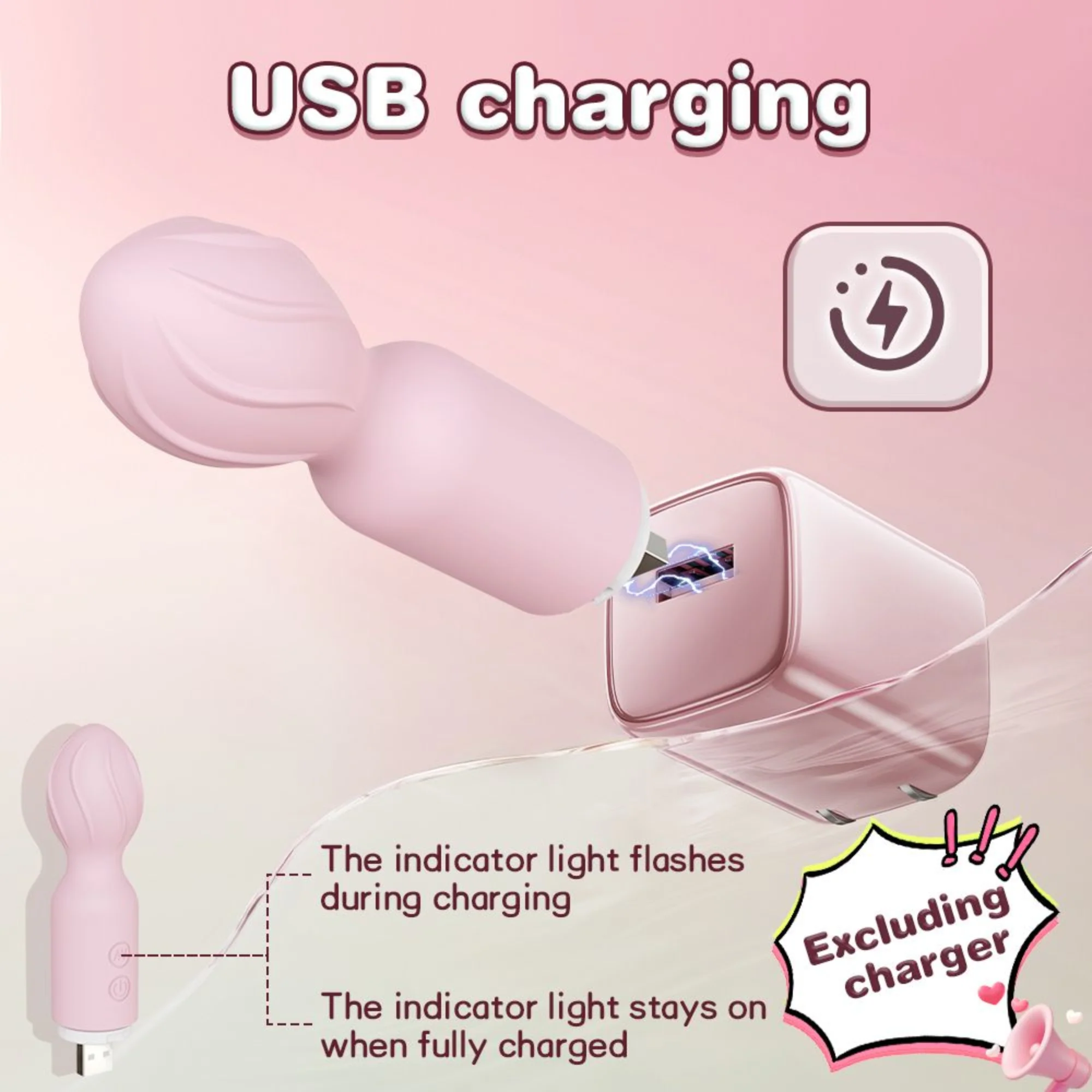 USB 微型阴蒂按摩棒振动器 - 性爱中更轻松、更强烈、更快速地获得阴蒂高潮！
