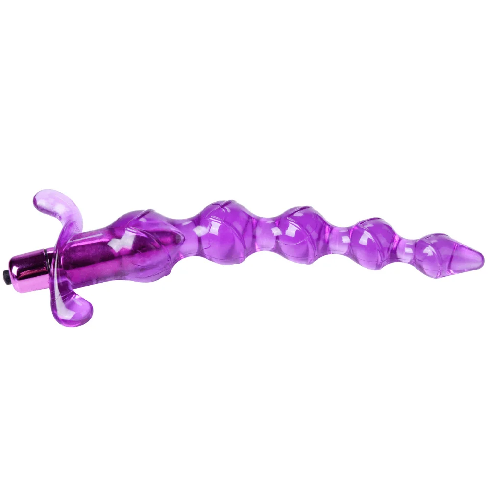 Vibrating Jelly Anal Beads in 2 Colors with One-Speed Bullet