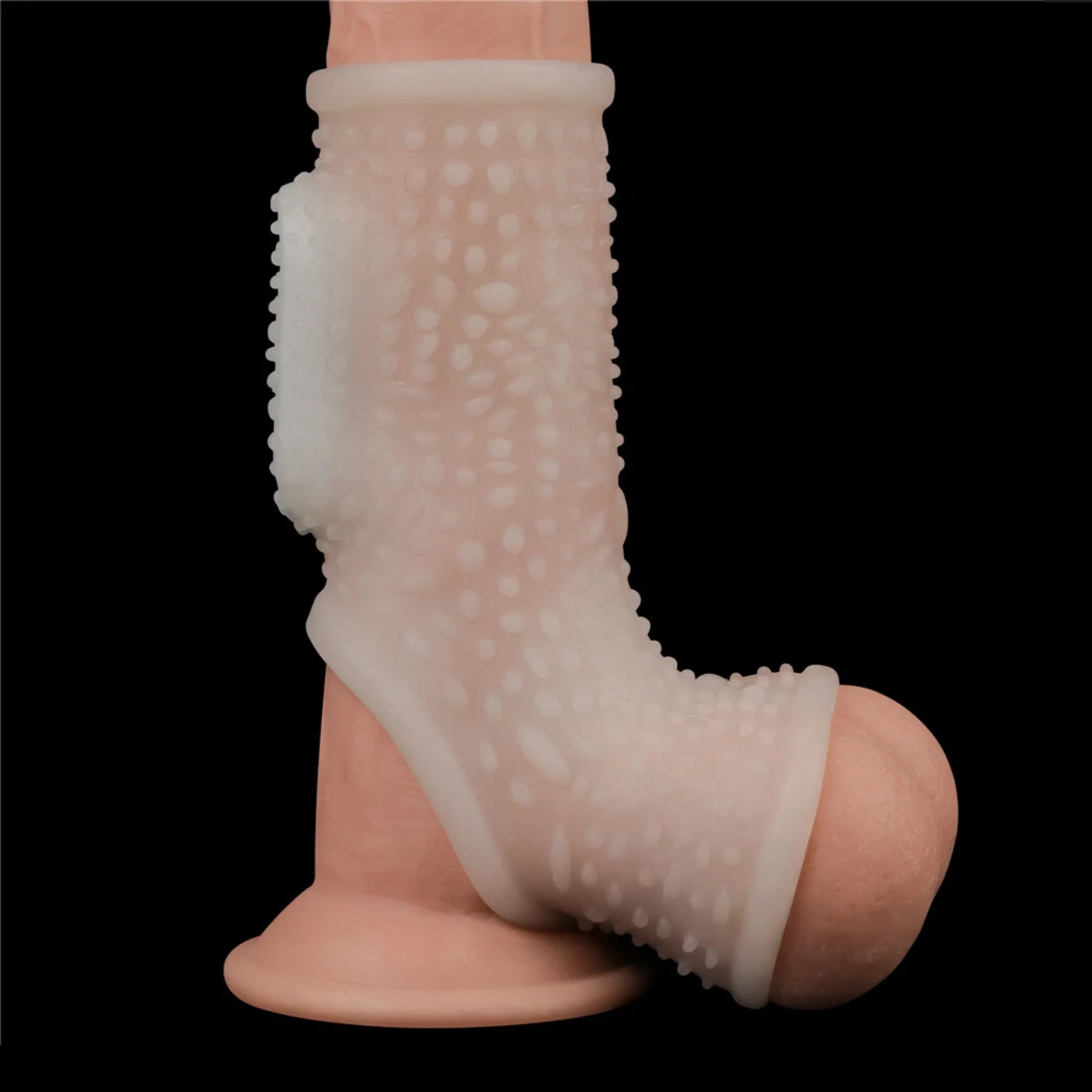 Bumpy Vibrating Knights Ring Scrotum Sleeve