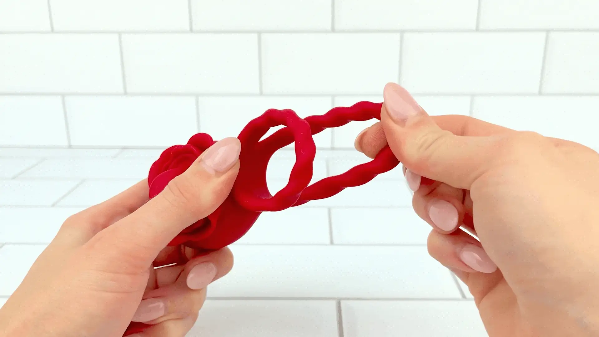 Twirling Tongue Flower Silicone C-Ring - Give Her Oral During Sex While Staying Rock Hard!