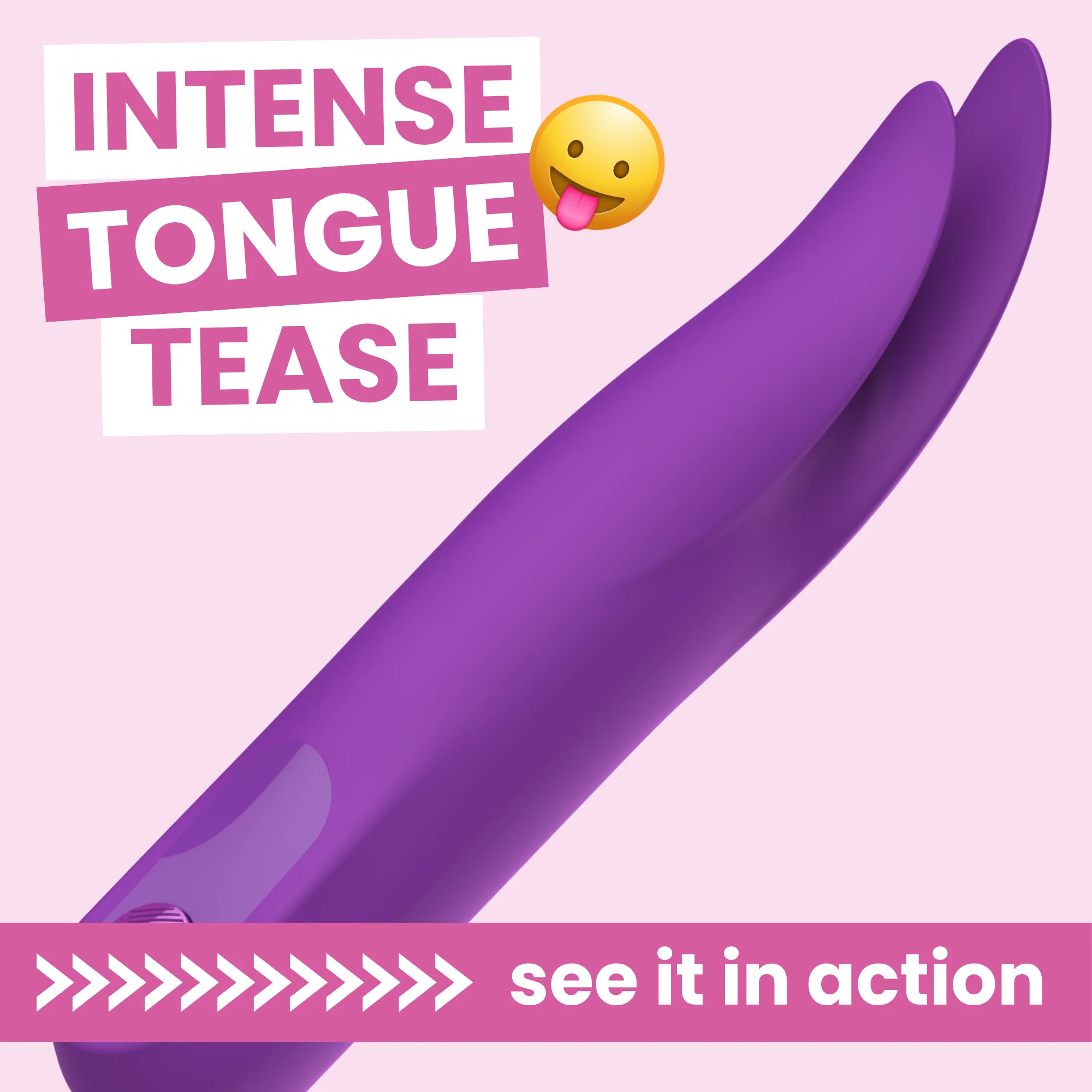 Double Tongue Vibrator - Fluttering Clit Teaser with 10 Modes