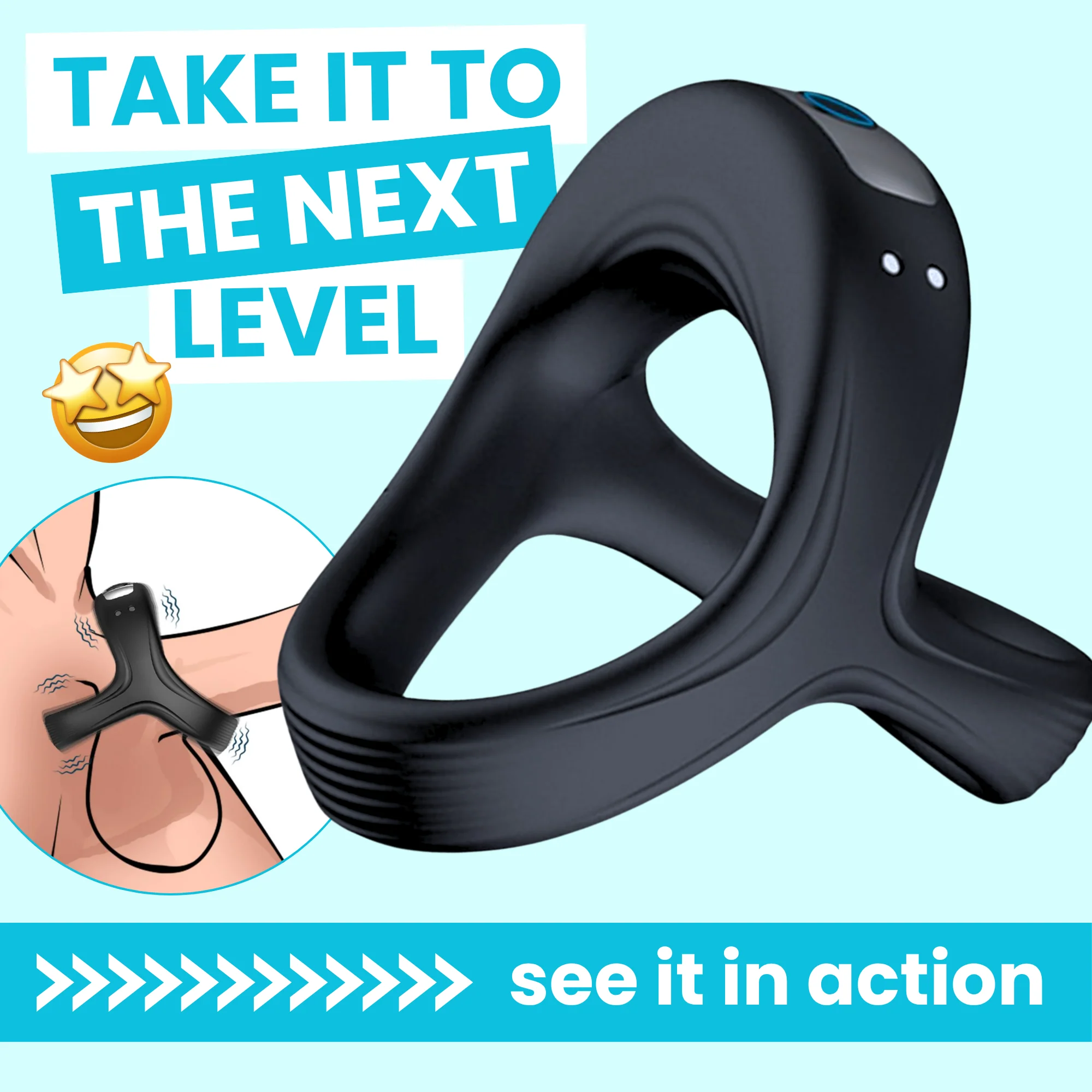 Vibrating Dual Cock Ring - Enhance Your Stamina & Amplify Your 'O's!