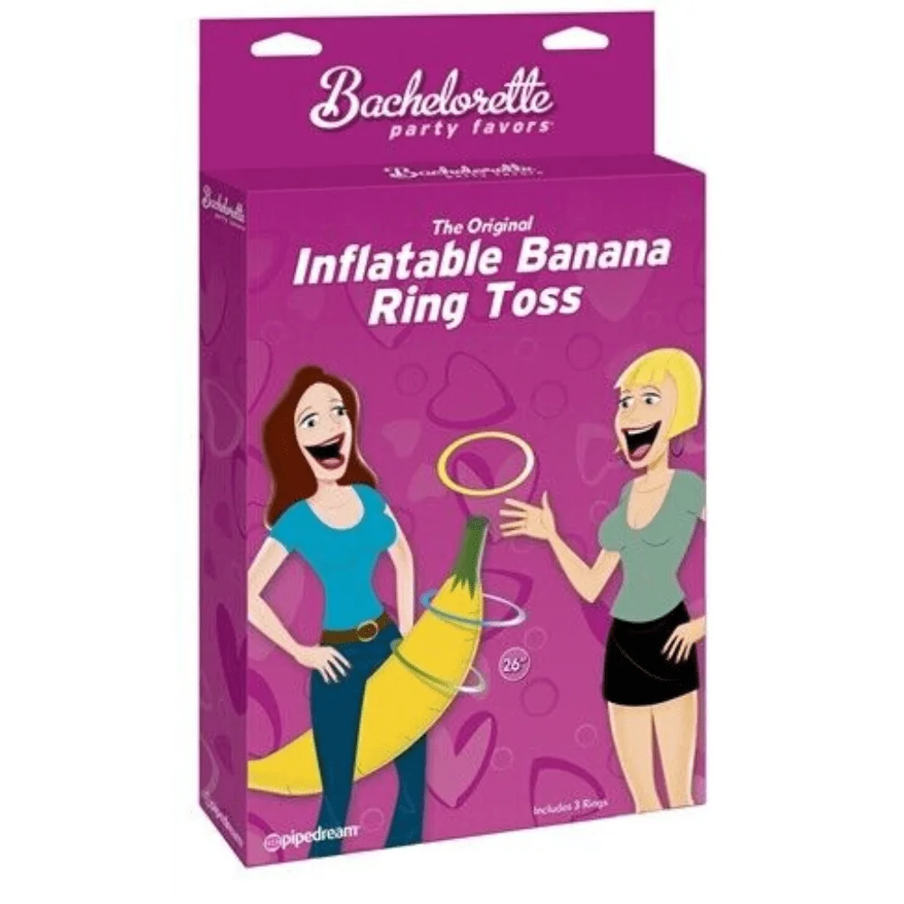 Inflatable Banana Ring Toss Bachelorette Party Game by Pipe Dream