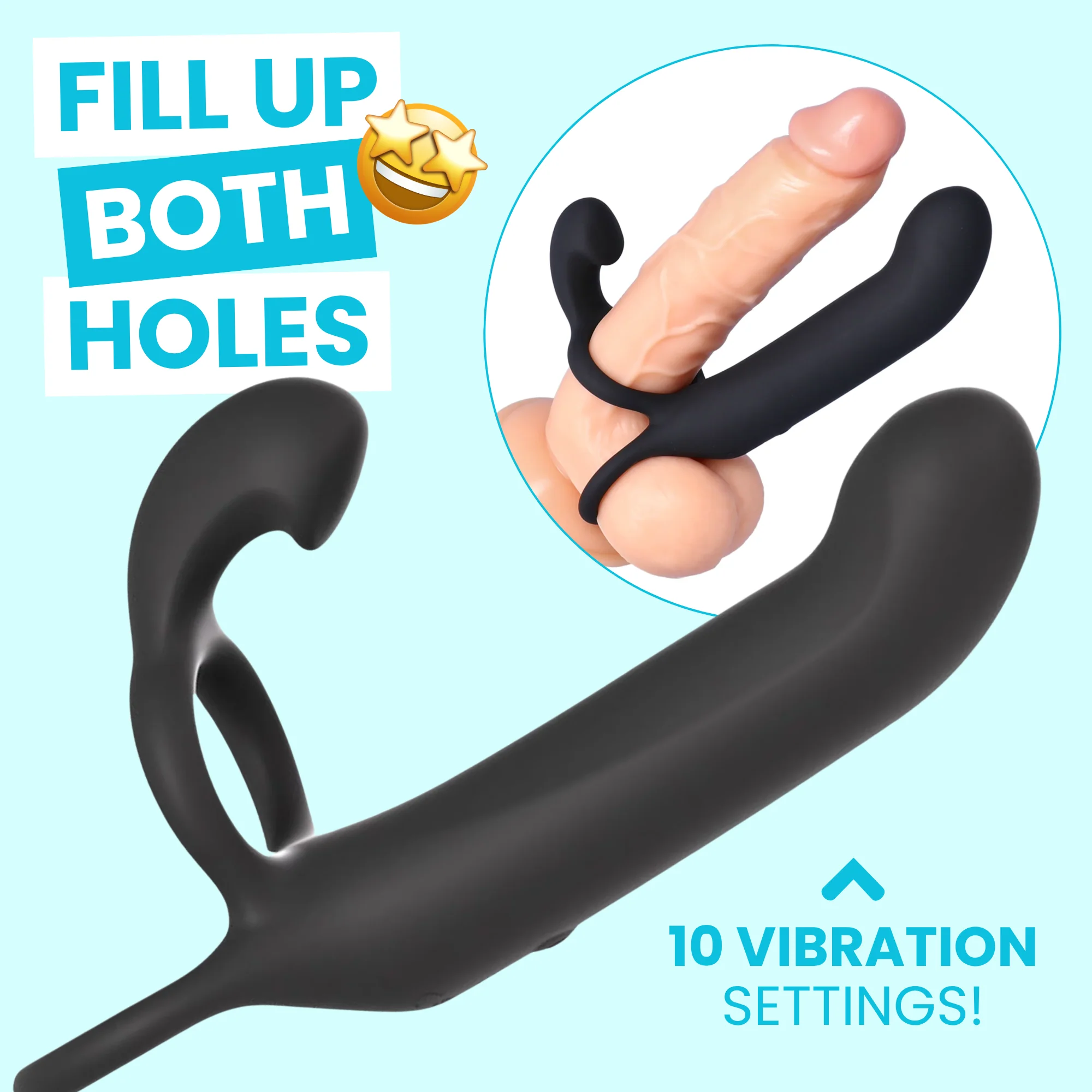 Vibrating Couple's C-Ring - Double Penetration, Clit Vibes & Harder Erections In One Ring!