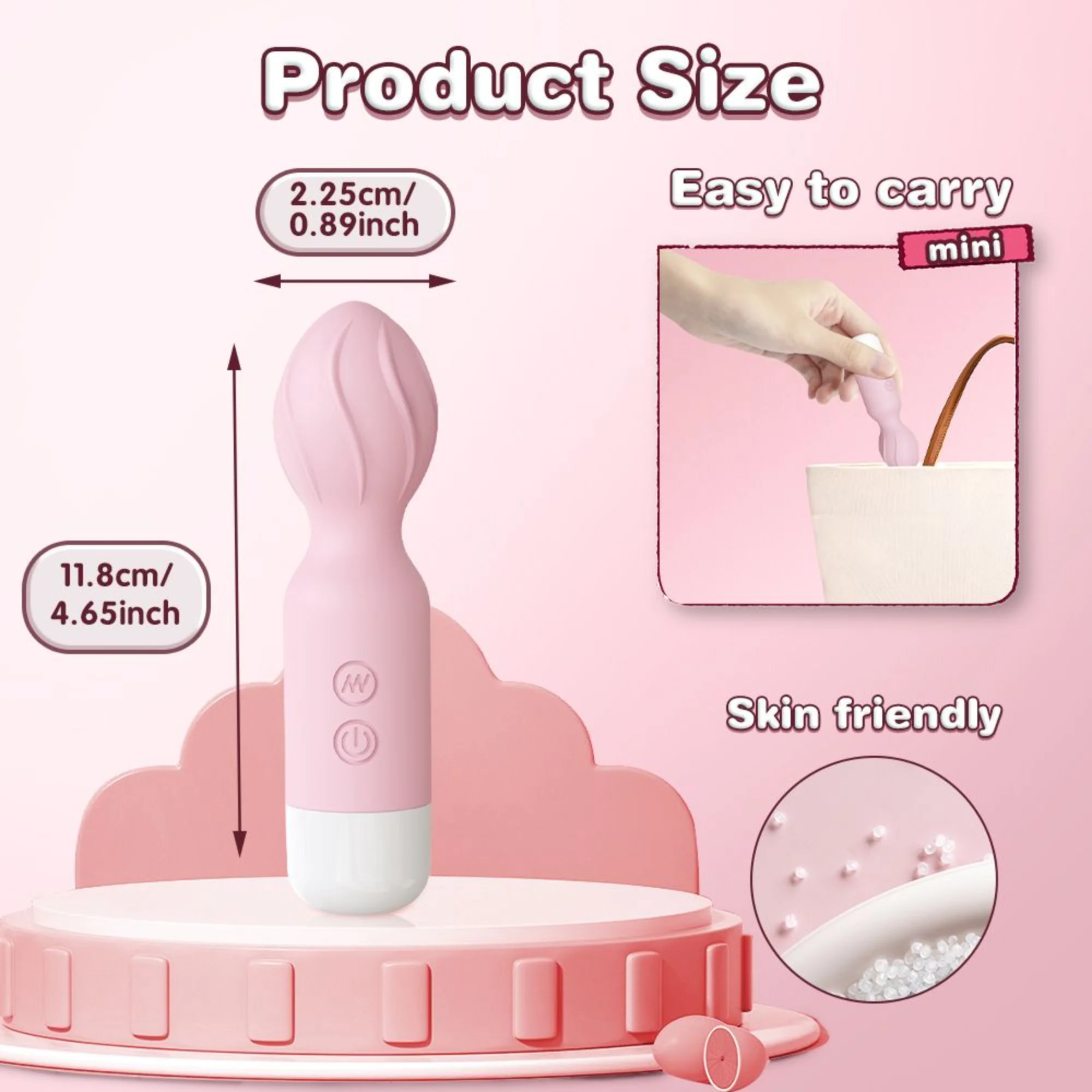 USB 微型阴蒂按摩棒振动器 - 性爱中更轻松、更强烈、更快速地获得阴蒂高潮！
