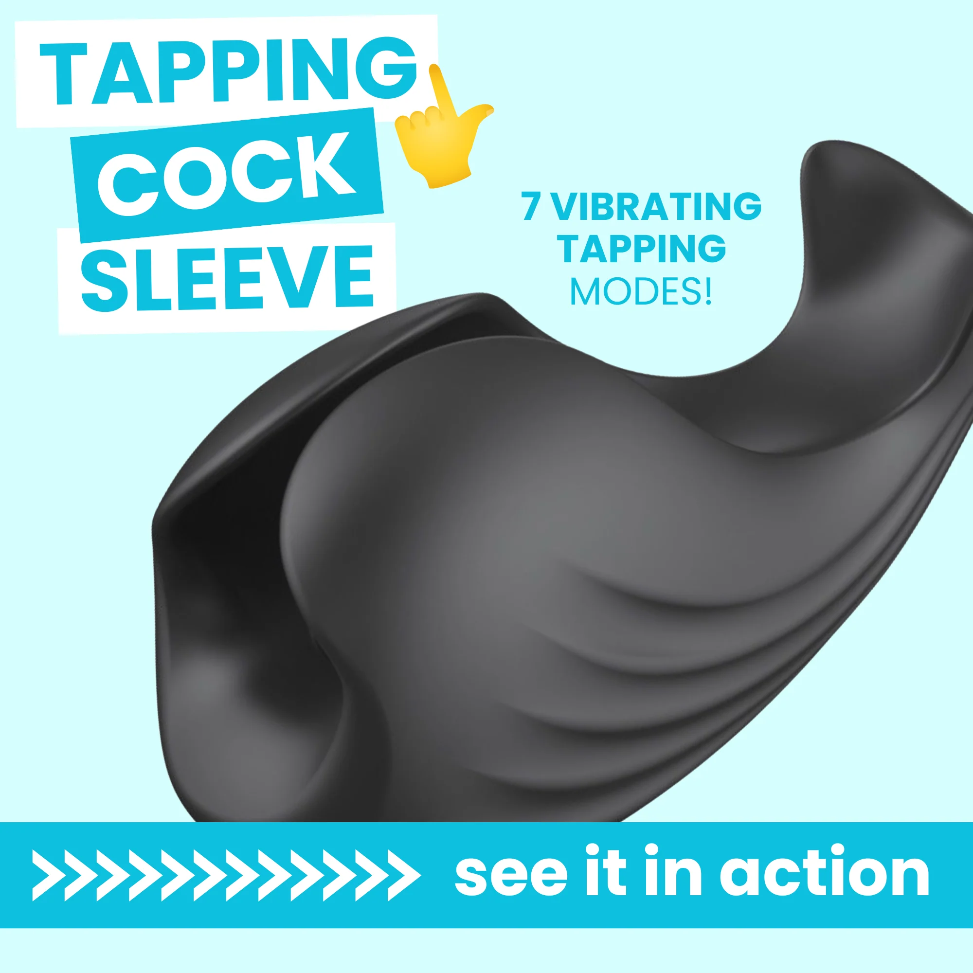 Flexible Silicone Cock Sleeve with Thumping F-Spot Tip