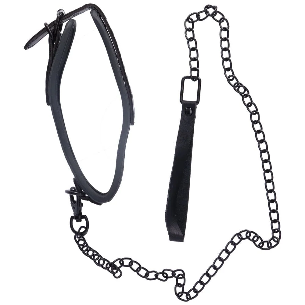 Dark Amour Fetish Leather Collar and Leash Set