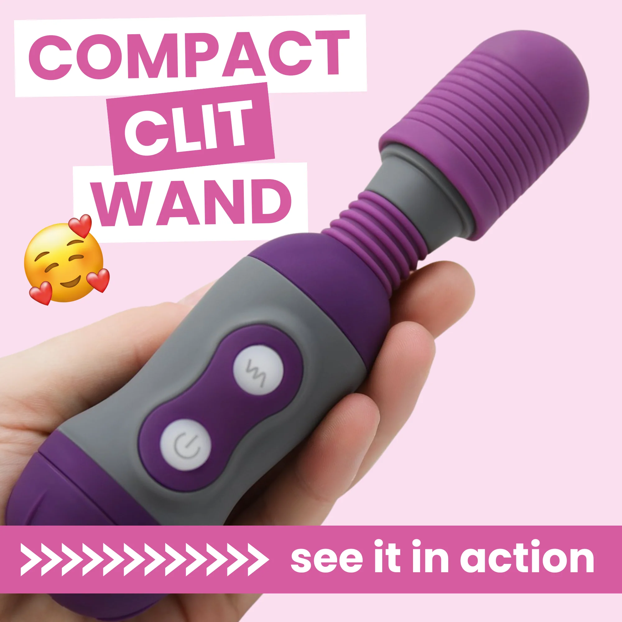 Mini Handheld Personal Wand Massager with 10 Vibration Patterns