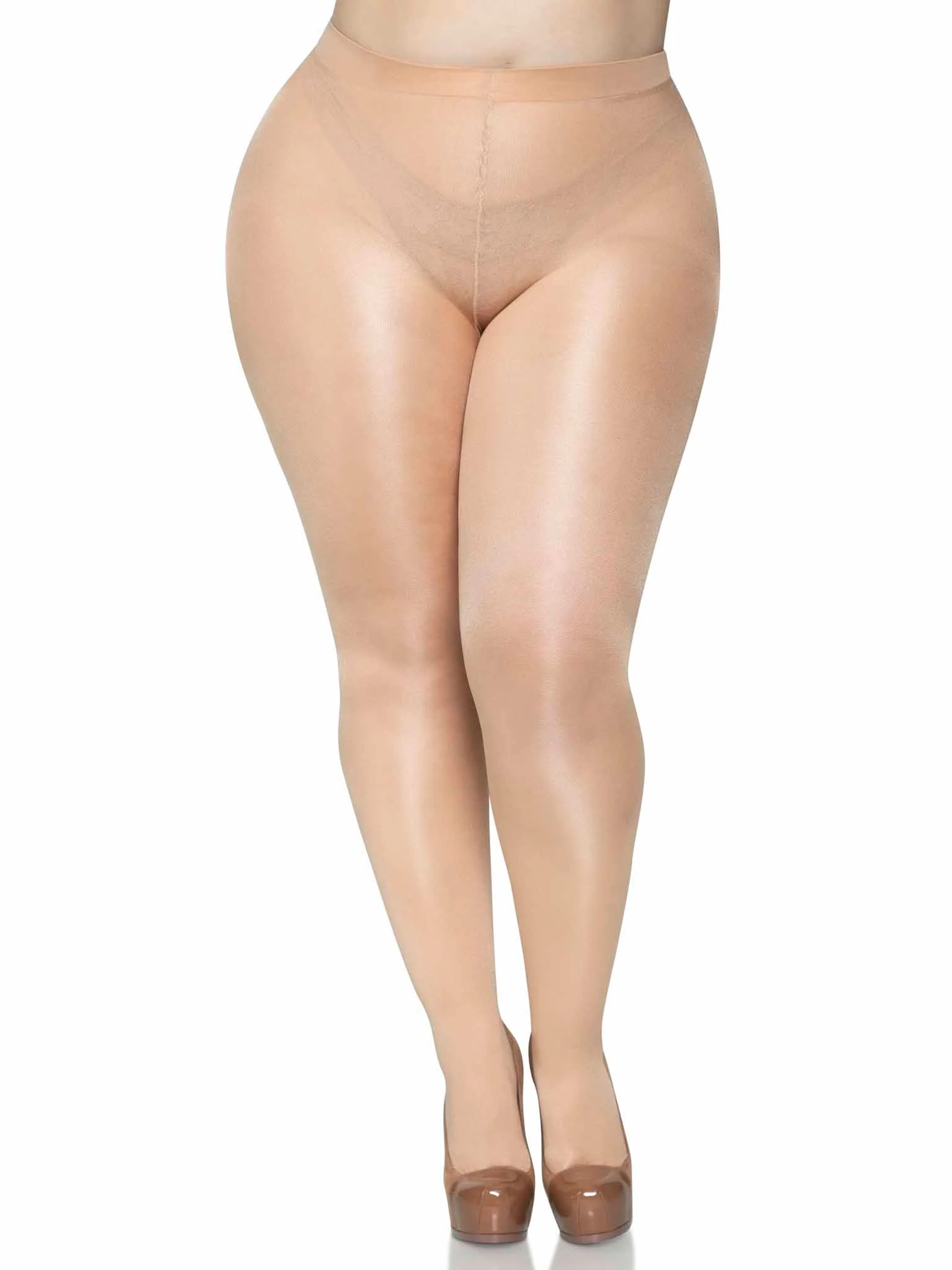 Leg Avenue Opaque Sheer Pantyhose in Queen Size