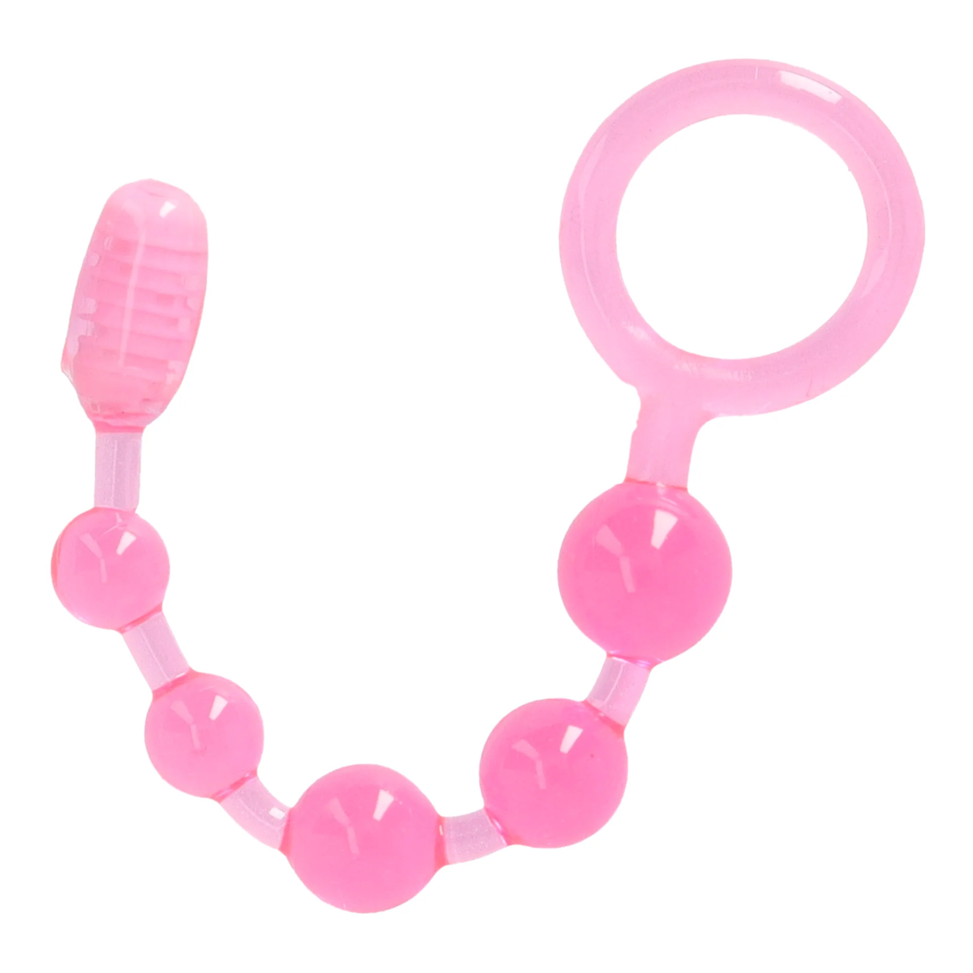 4 Piece Toy Kit - Dildo Vibe, Tongue Teaser, Vibrating Anal Beads and Sm. Toy Storage Bag!