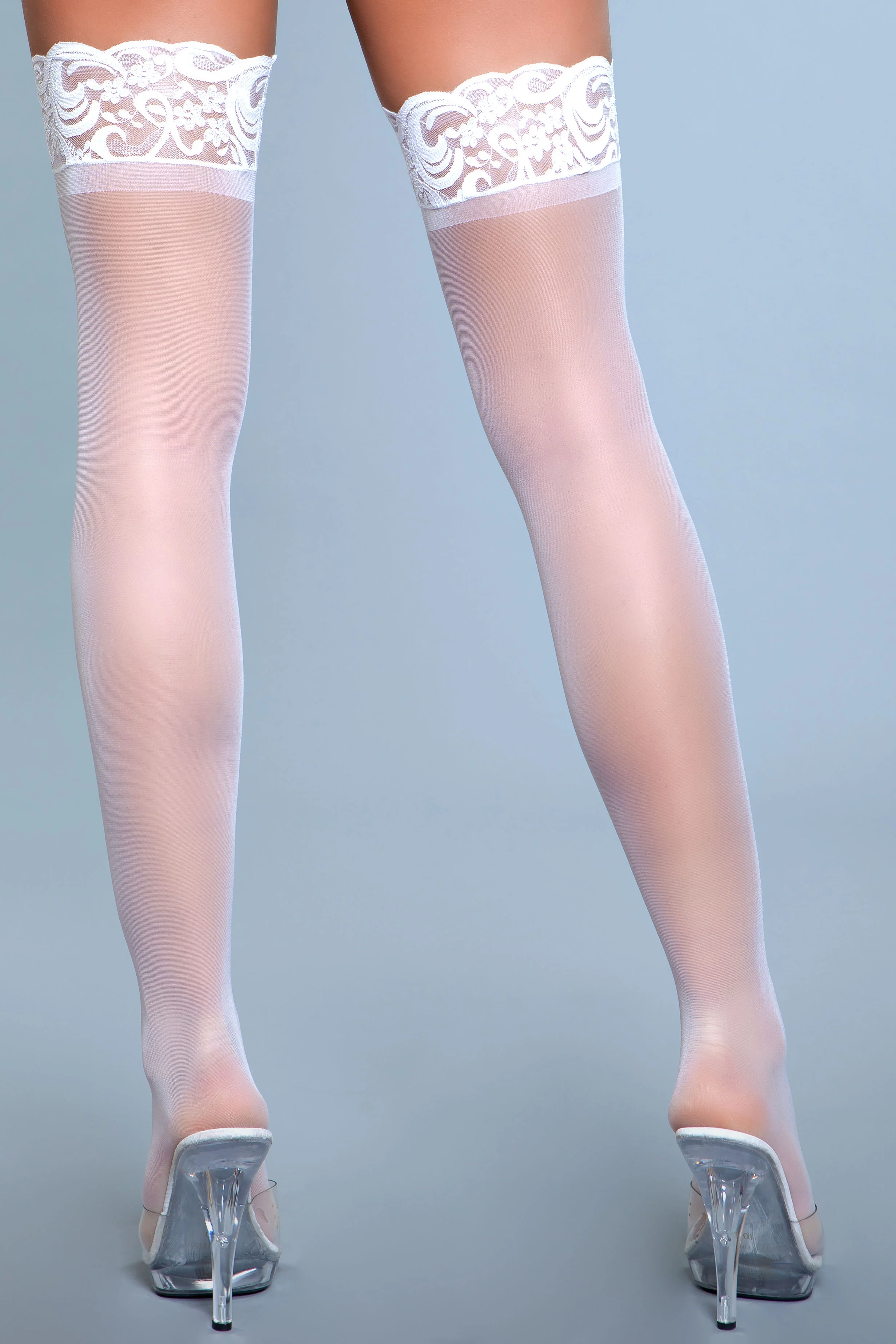 BeWicked Lace It Over It Sheer Spandex Thigh Highs