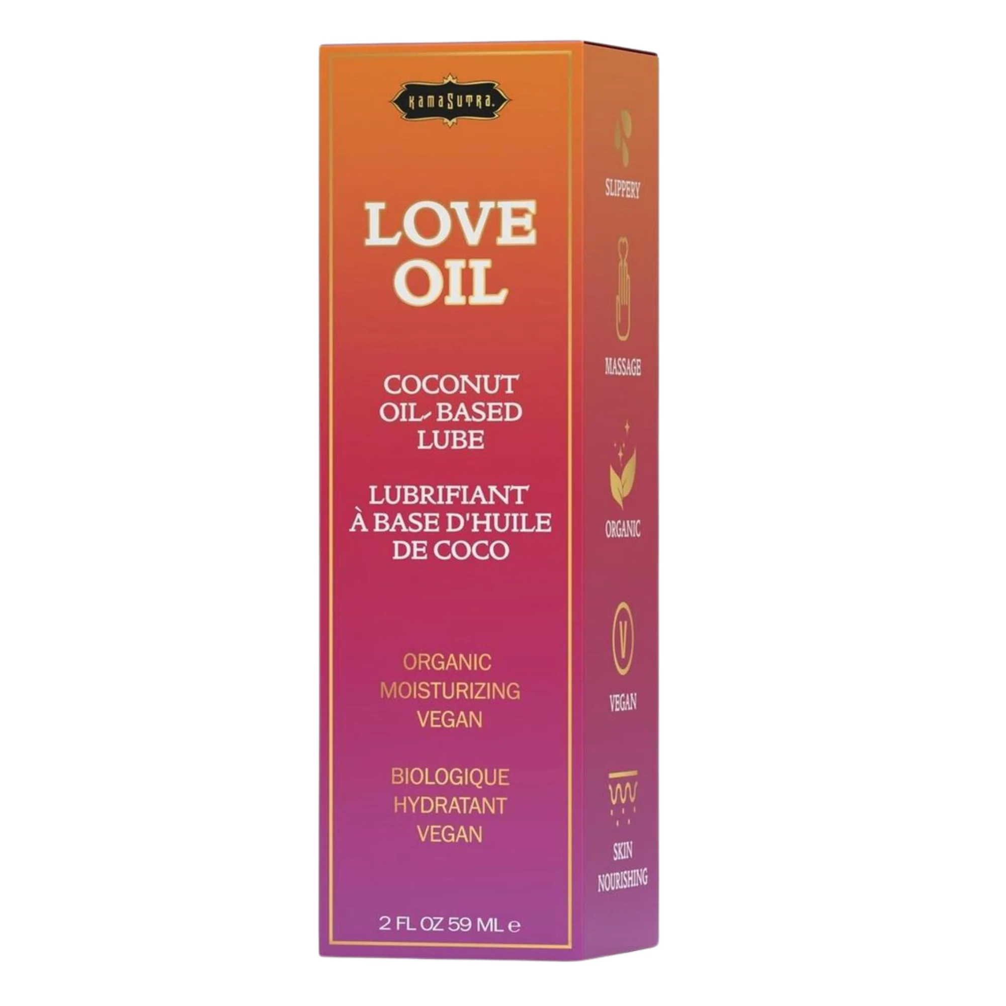 Kama Sutra Love Oil 椰子油基底润滑剂与身体顺滑液 2oz