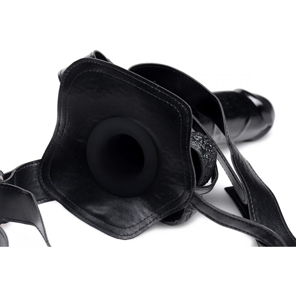 9 Inch Hollow Infiltrator Strap-On Dildo with Adjustable Harness