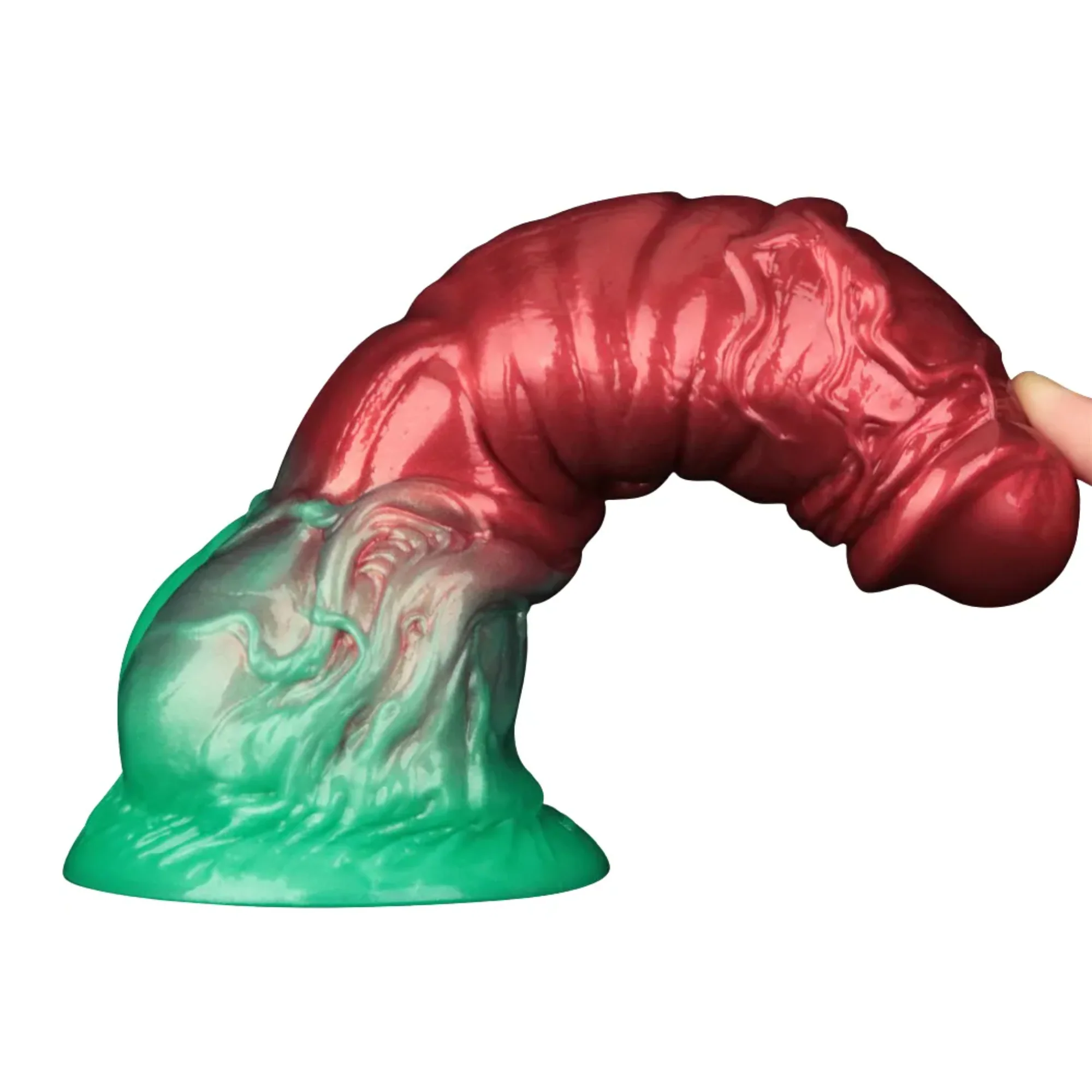 Inflatable Fantasy Dildo with Squeeze Pump for Stretching and Gaping
