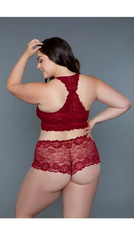 Cindy Lace Cami Set with High Rise Boyshort