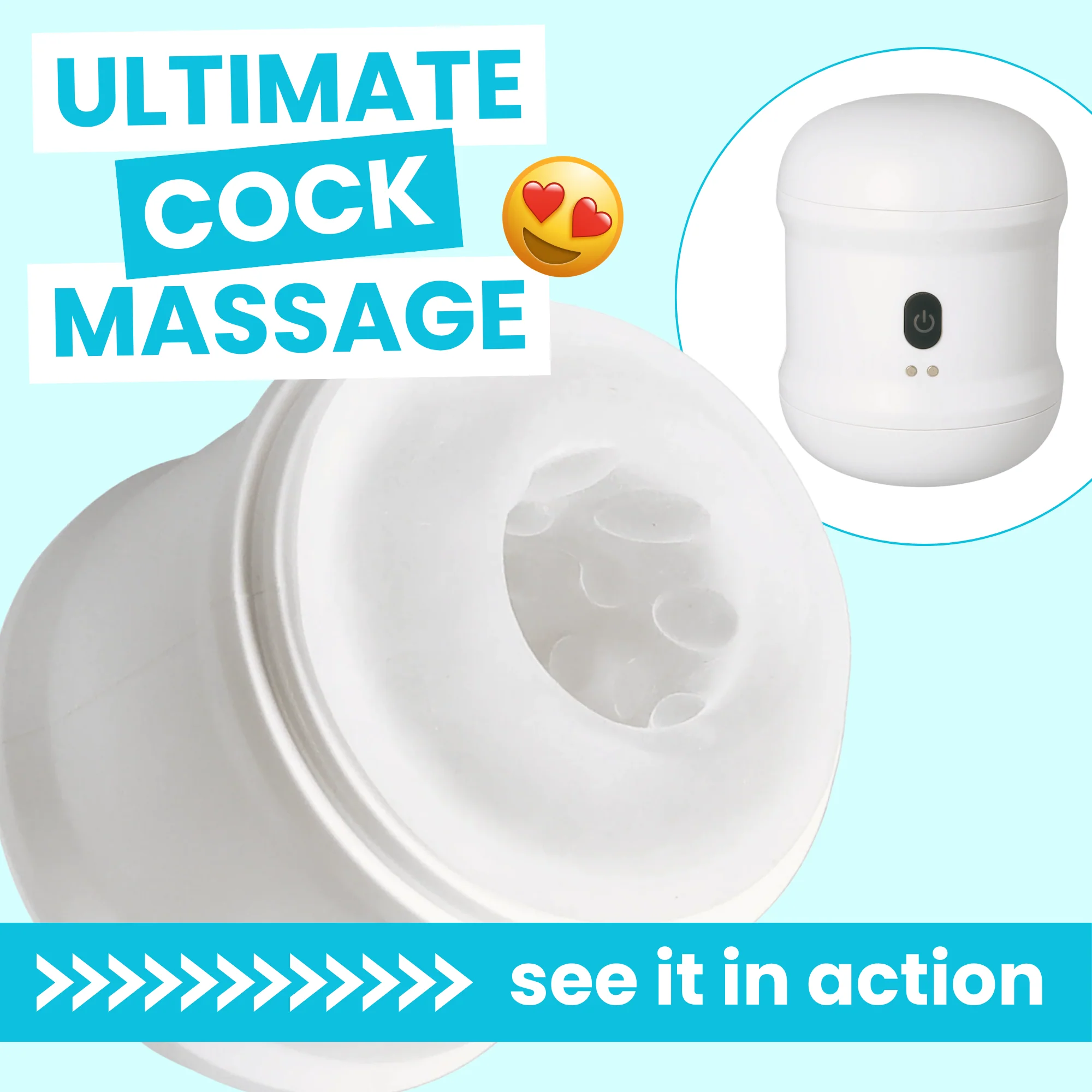 Open-Ended Vibrating Male Masturbator with Nubby Jelly Sleeve