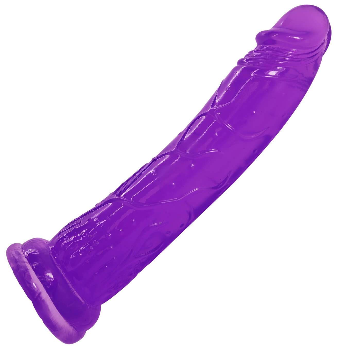 8 Inch Curved Suction Cup G-Spot Dildo with Raised Veins