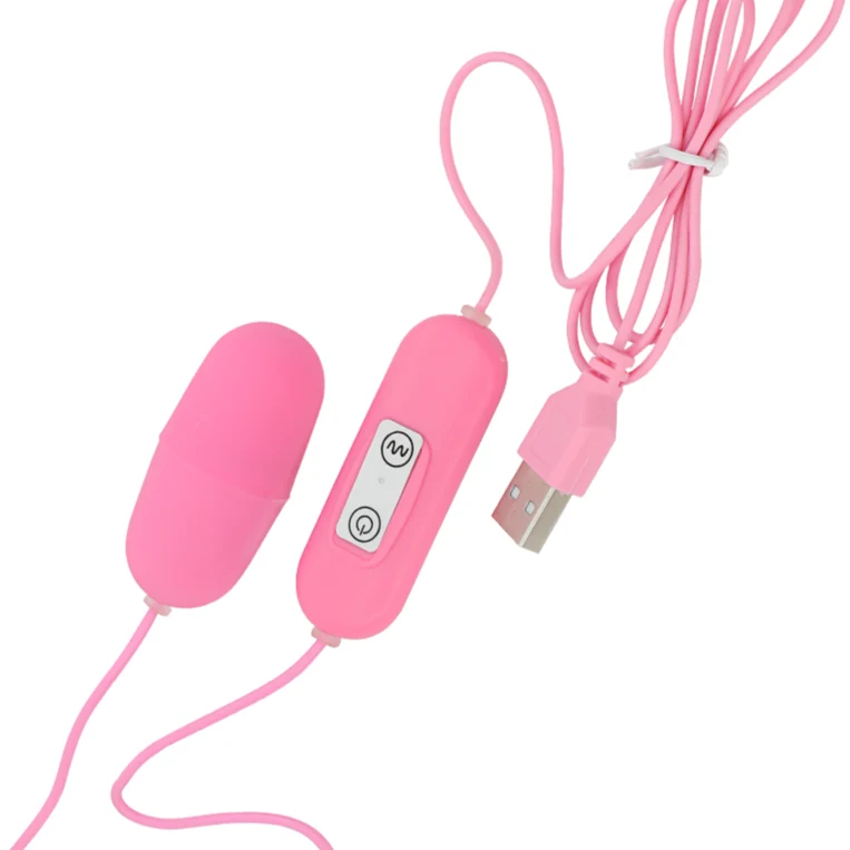 USB Plug-In Multi Function Vibrating Bullet in Pink