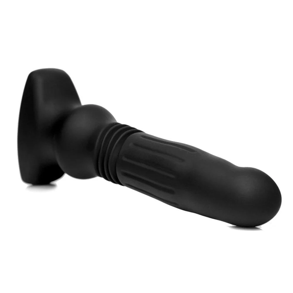 Swelling and Thrusting Silicone Butt Plug with Remote Control