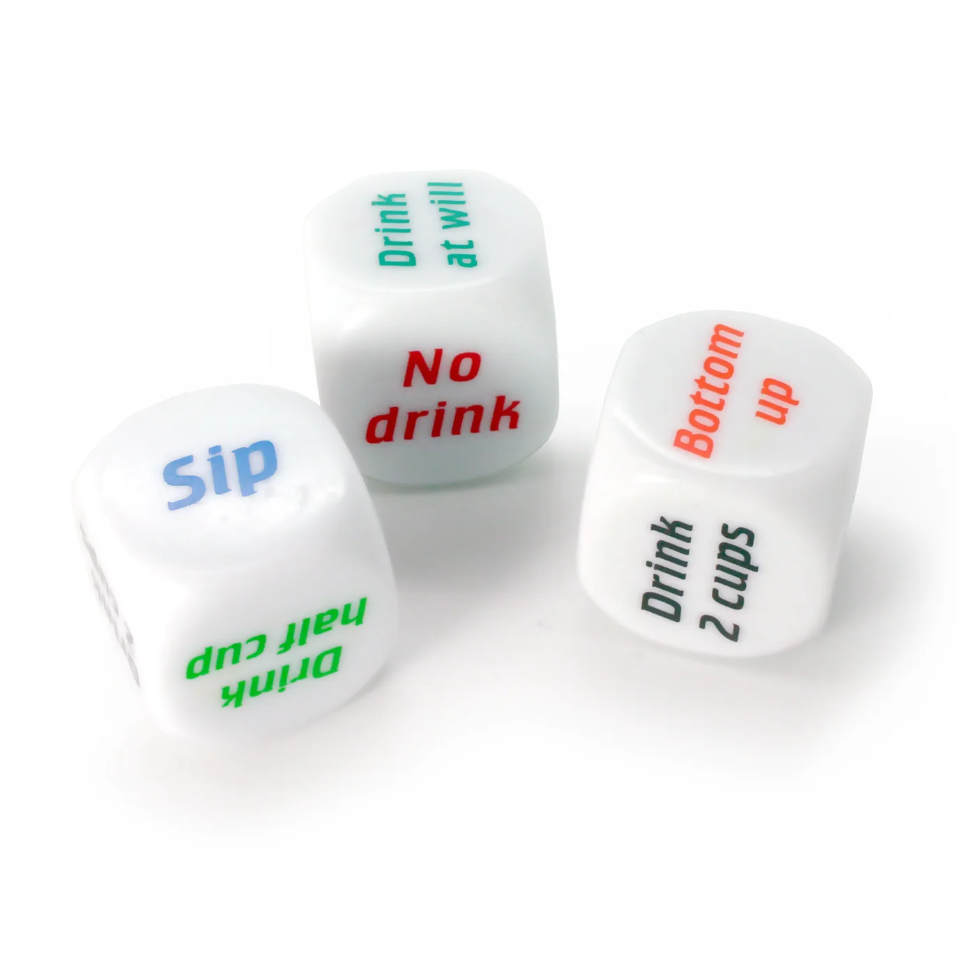 Rolling Decider Drinking Dice Set with 6 Command Die