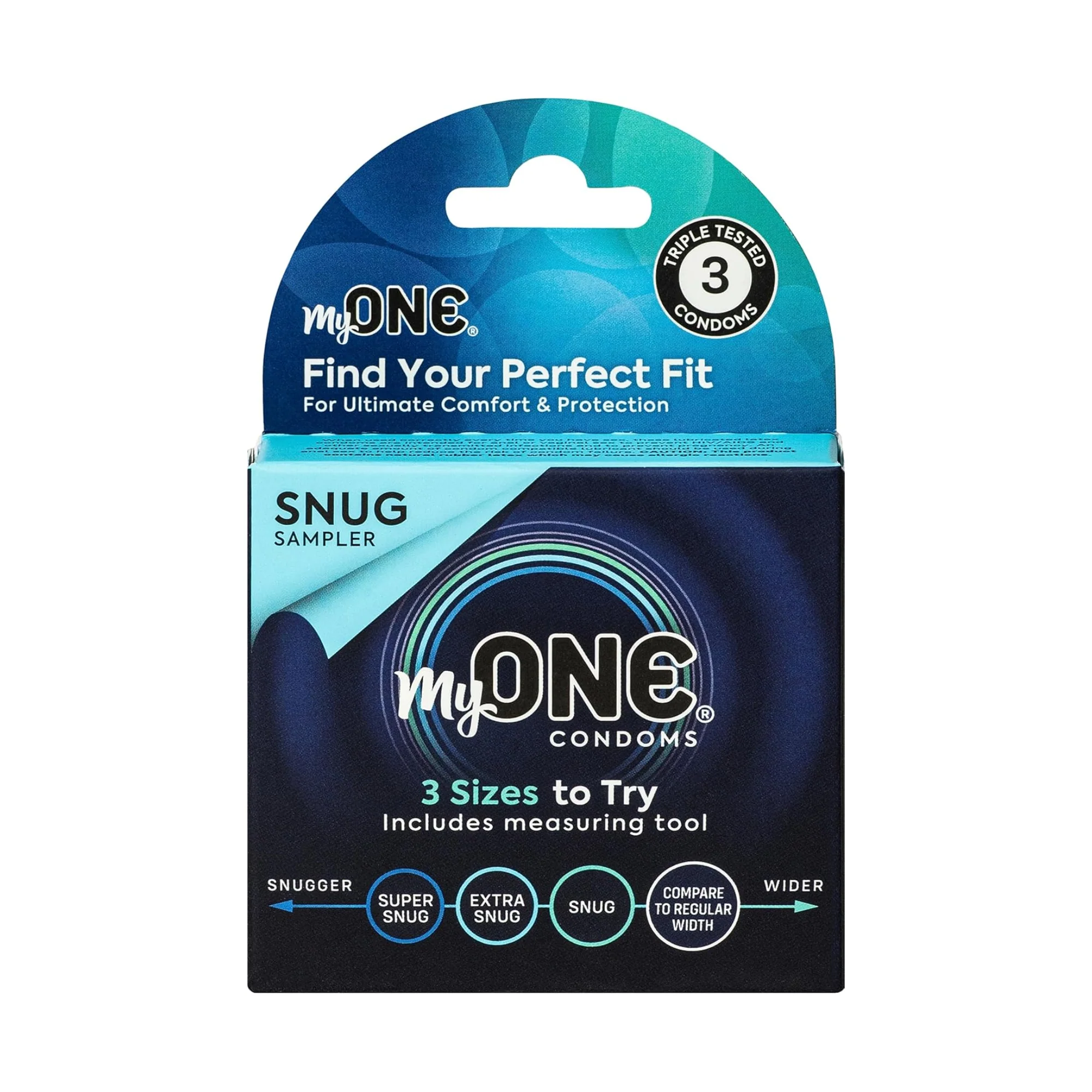 MyONE Snug 试用装避孕套 3 只装（含免费测量工具）