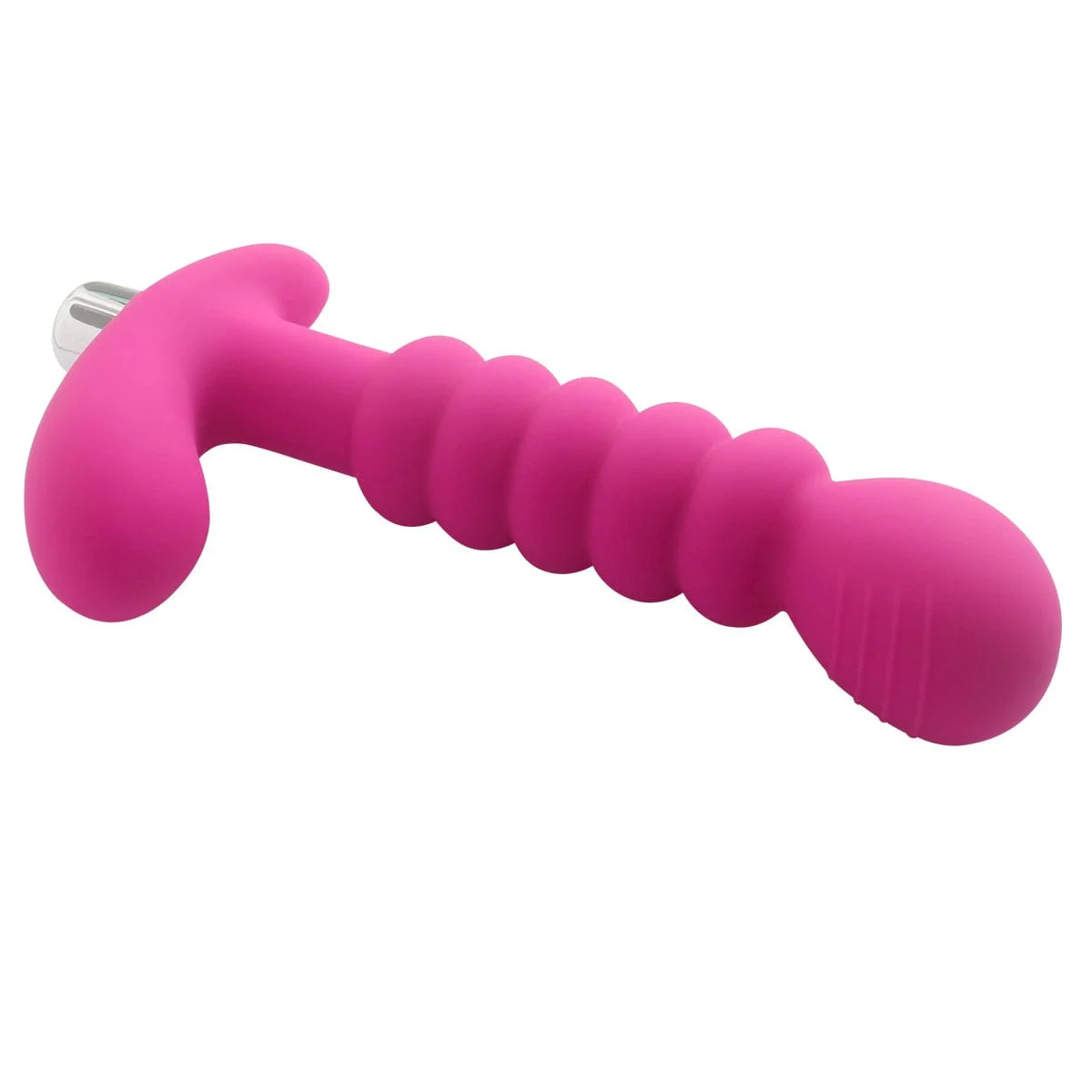 Maza Ringed Beaded Vibrating Silicone Prostate Massager Anal Toy