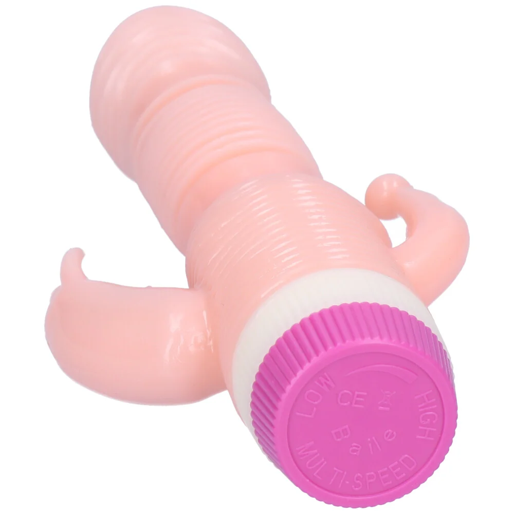 Rippled Triple Stimulating Power Vibrator for Clitoral, G-Spot and Anal Play