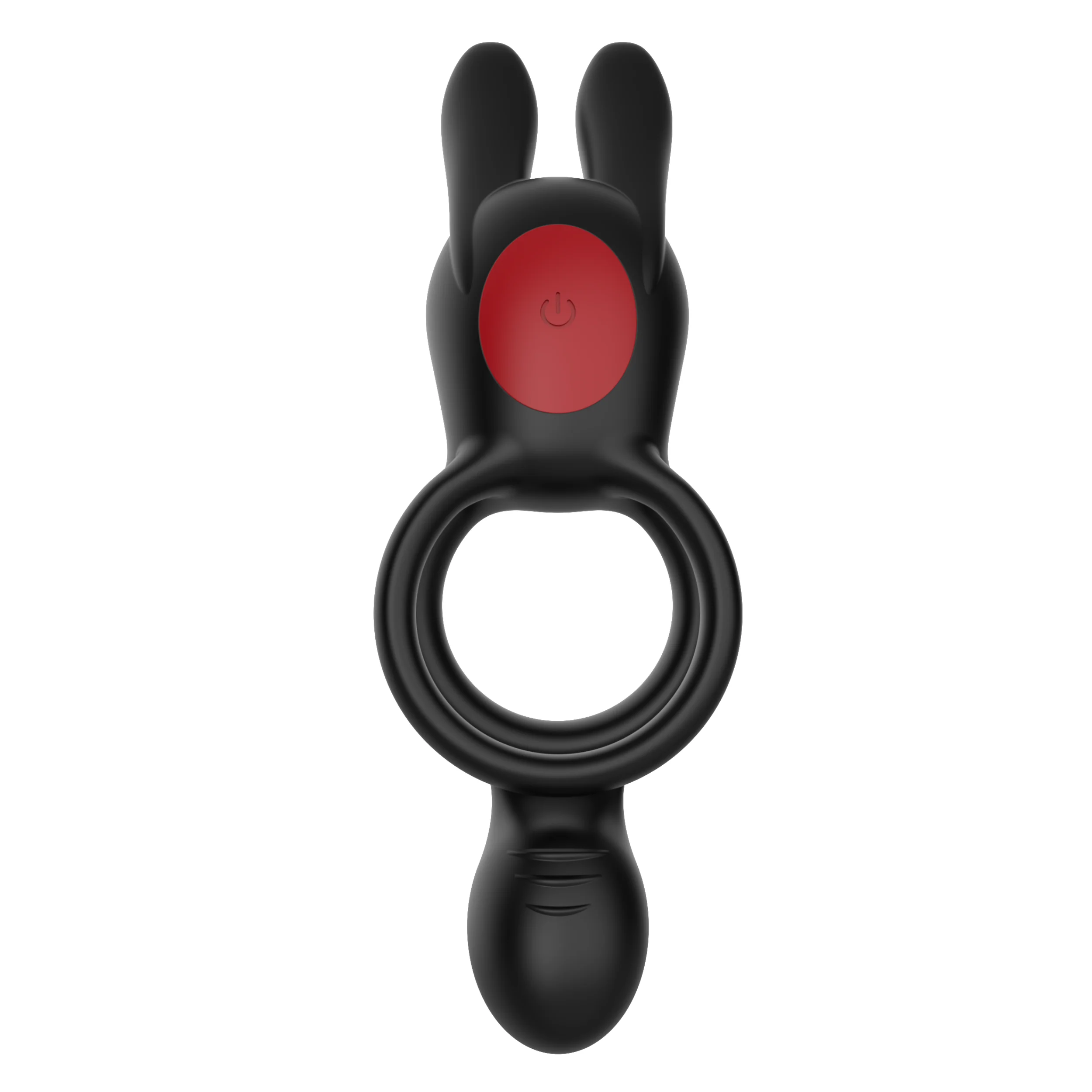 Vibrating Silicone Bunny Dual C-Ring - Penis, Clit, and Scrotum Vibes!