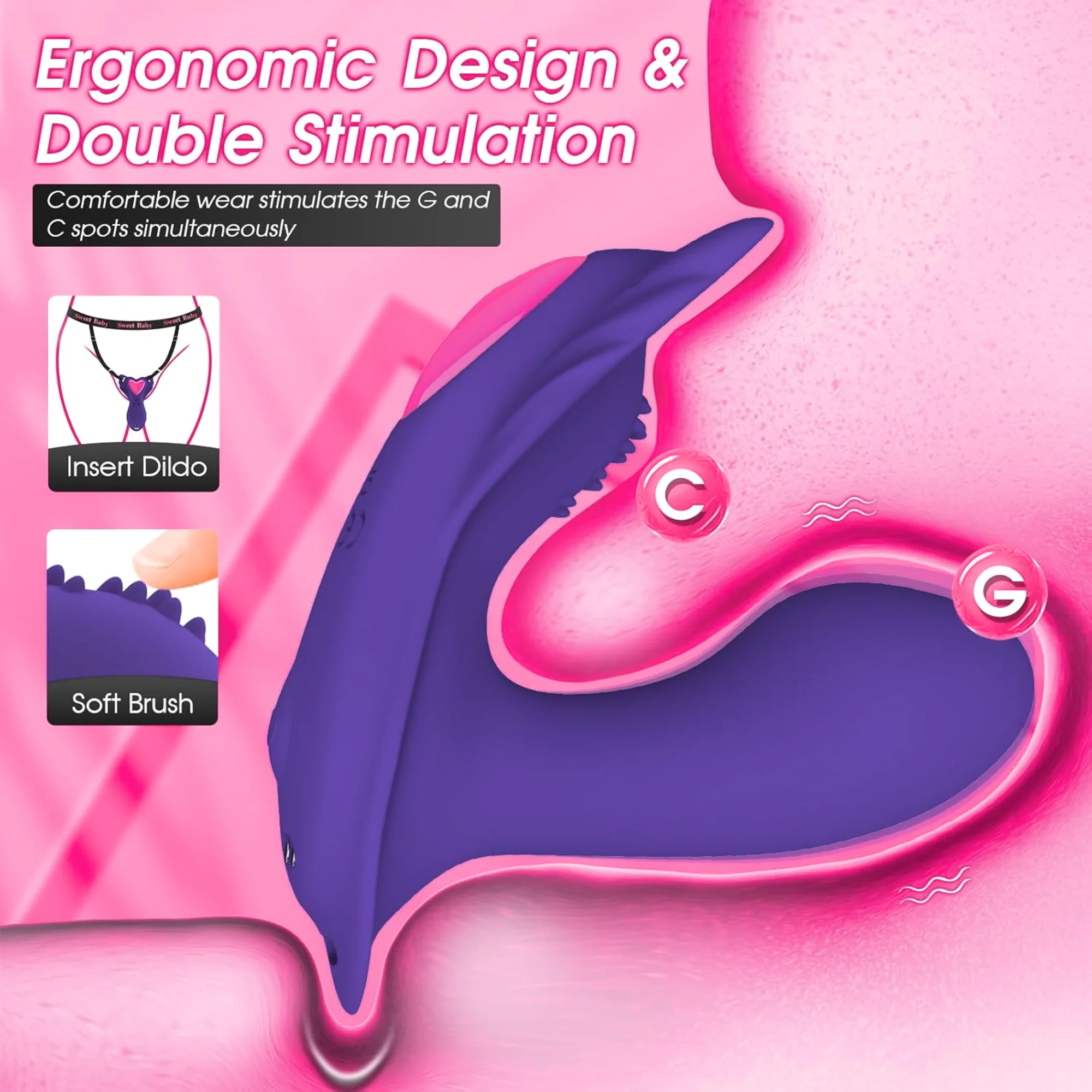 Undercover Lover - App-Controlled G-Spot & Clit Vibrator with Harness
