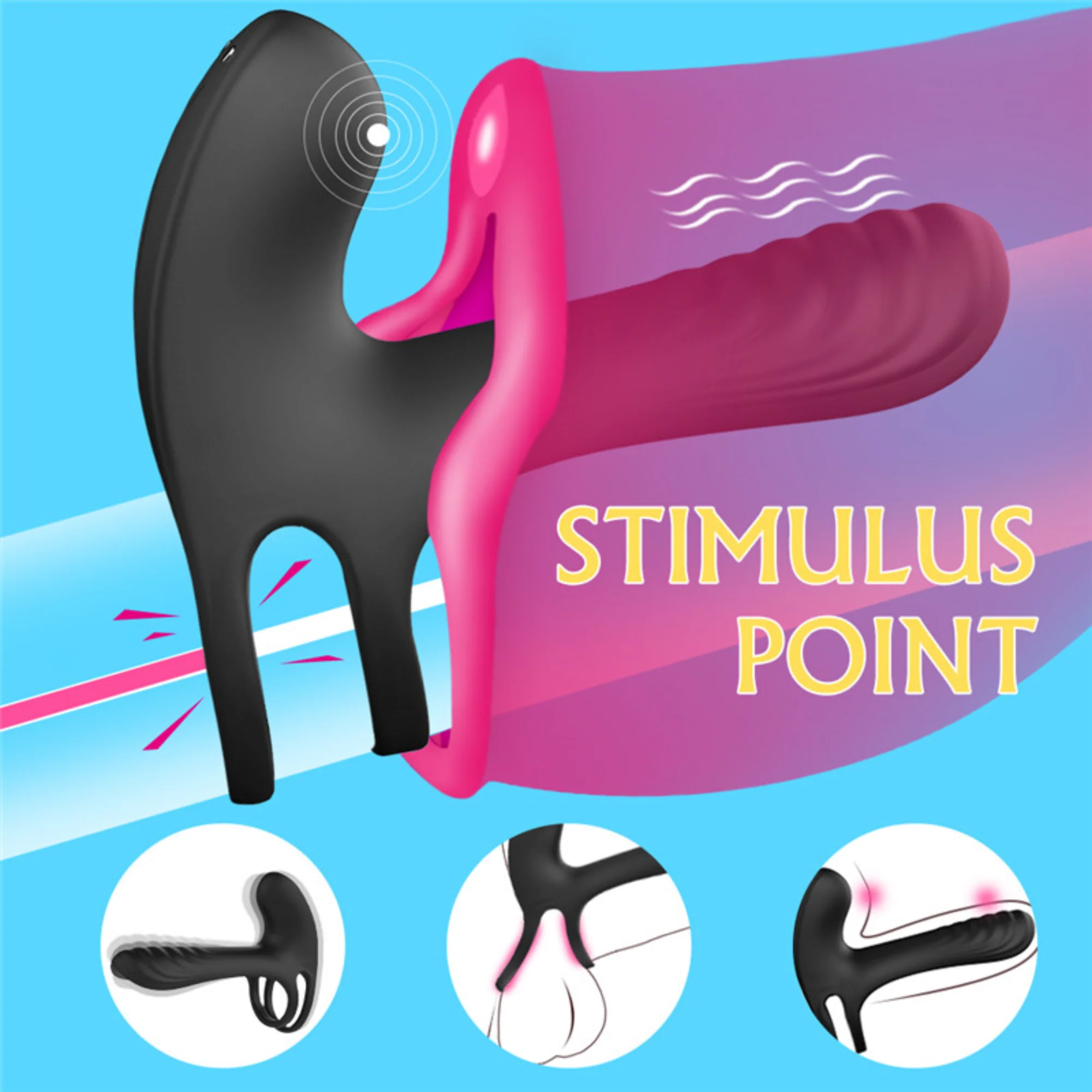Meraki Wireless Vibrating Cock Ring with 9 Frequencies and USB Recharge