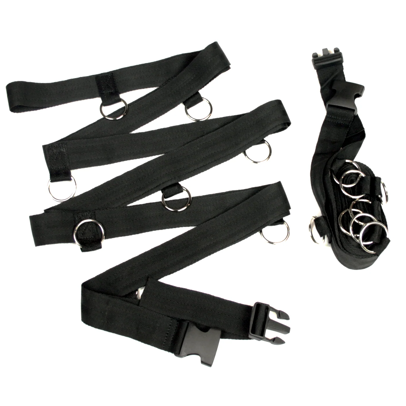 Under the Bed Bondage Restraint System with Padded Quick Release Cuffs