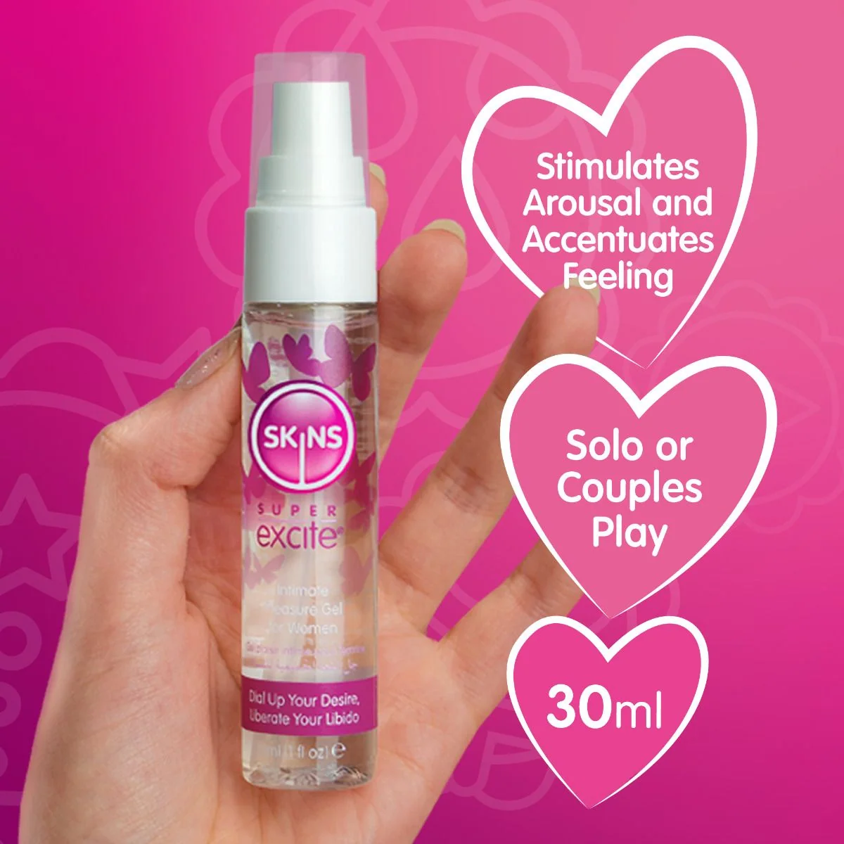 Skins Super Excite 阴蒂刺激凝胶 1 Fl oz 30ml