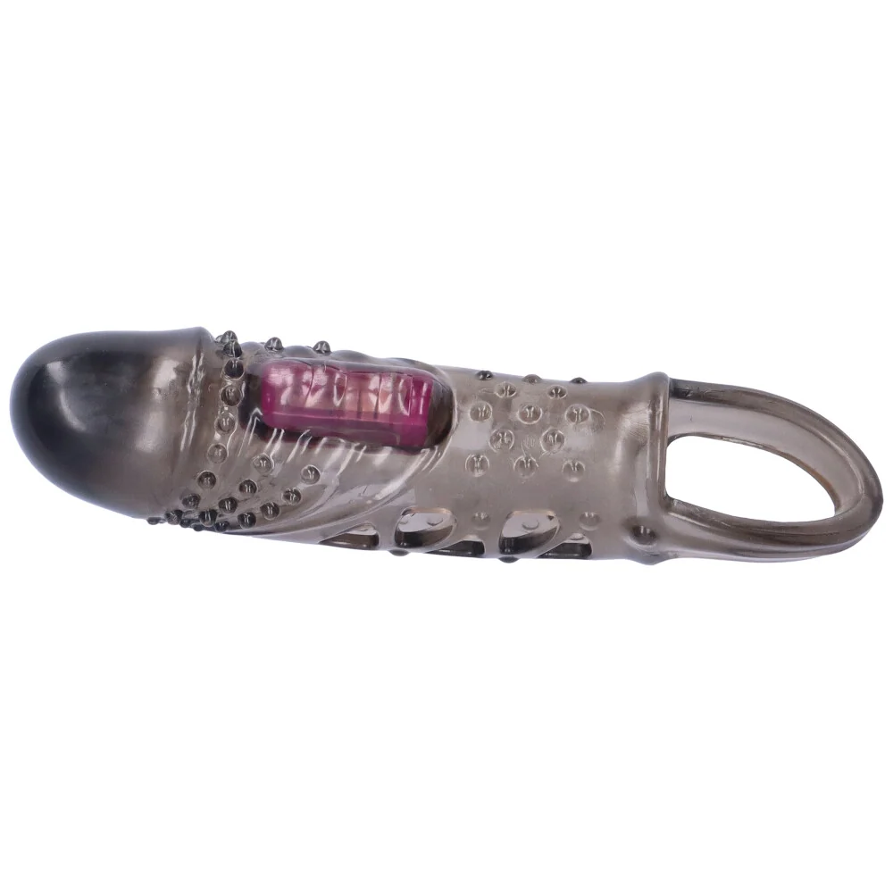 Bumpy Vibrating Penis Extender with Ball Loop Adds 1 Inch