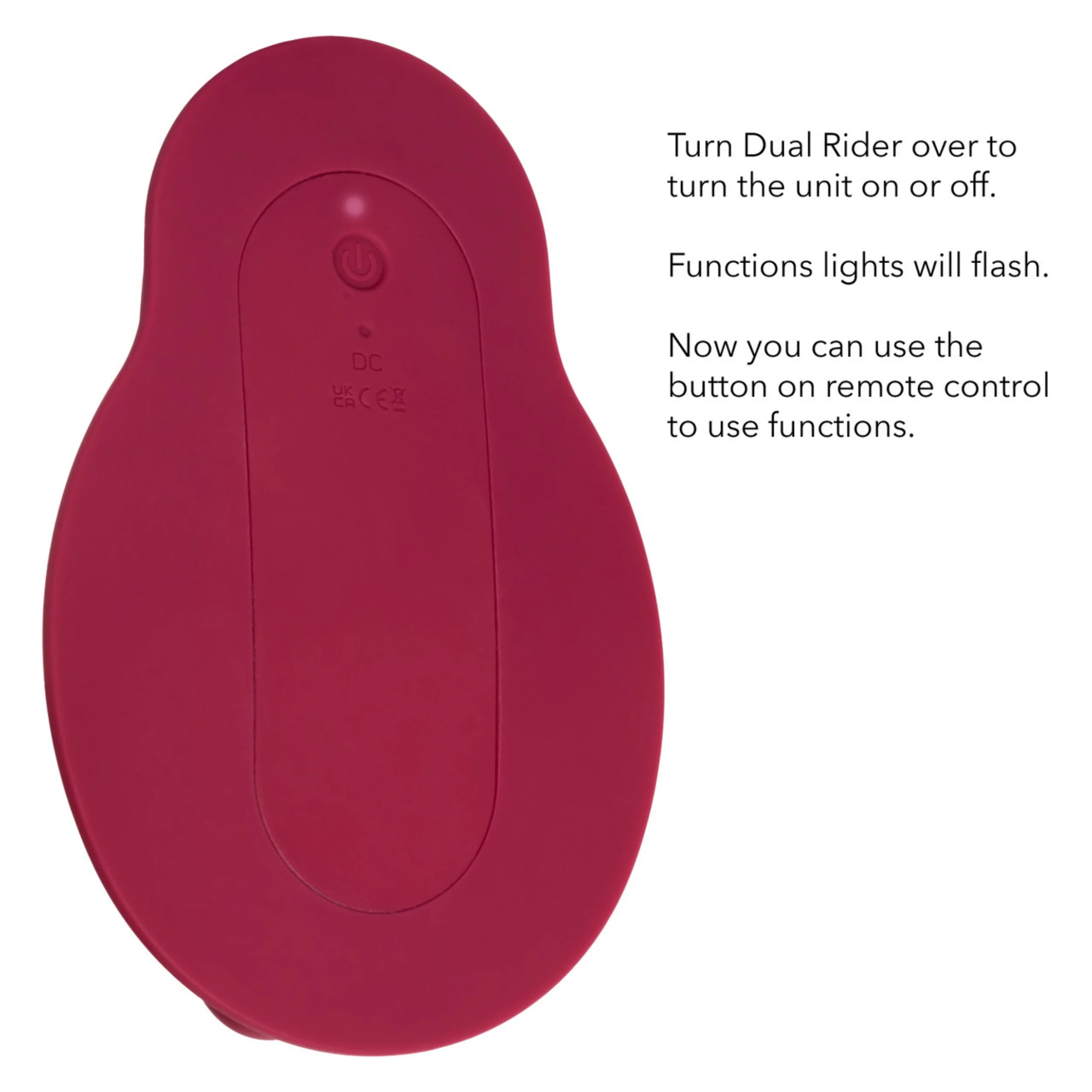 Dual Rider 可充电硅胶遥控推进与研磨按摩器 - 红色