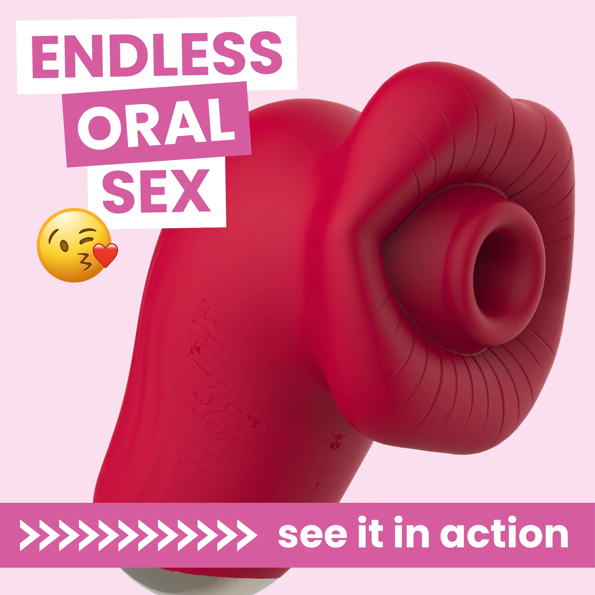 Mouth-Shaped Air Pulse Clitoral Stimulator with 10 Modes