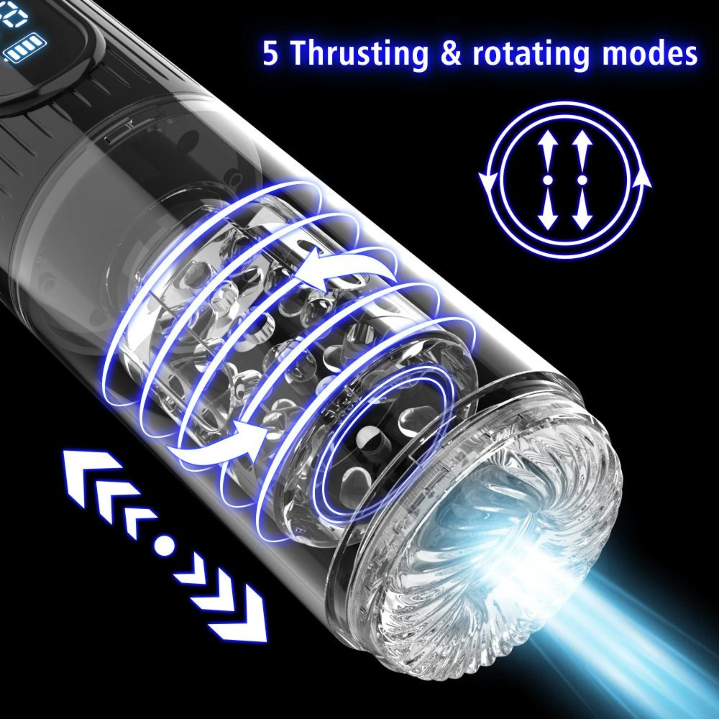 Spinning Suction Stroker - Thrusting & Rotating Male Masturbator