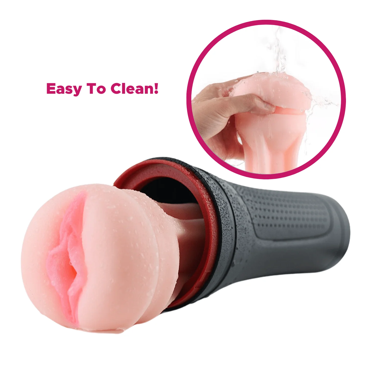Eachna Realistic Vaginal Masturbator Silicone Stroker with Closed-End Suction
