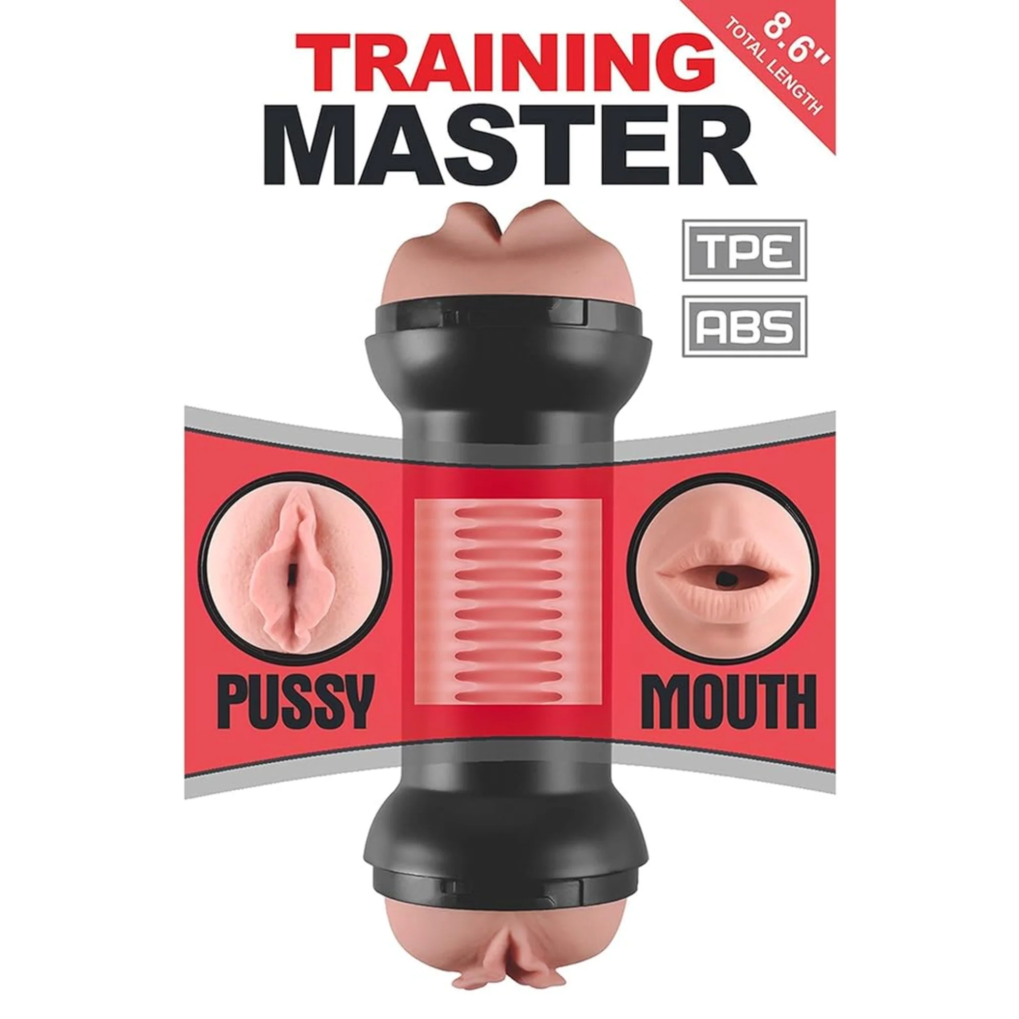 Training Master Double Sided Male Stroker - Mouth and Pussy