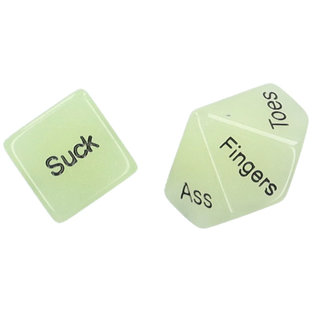Glow-in-the-Dark Sex Dice Game with Two Dice