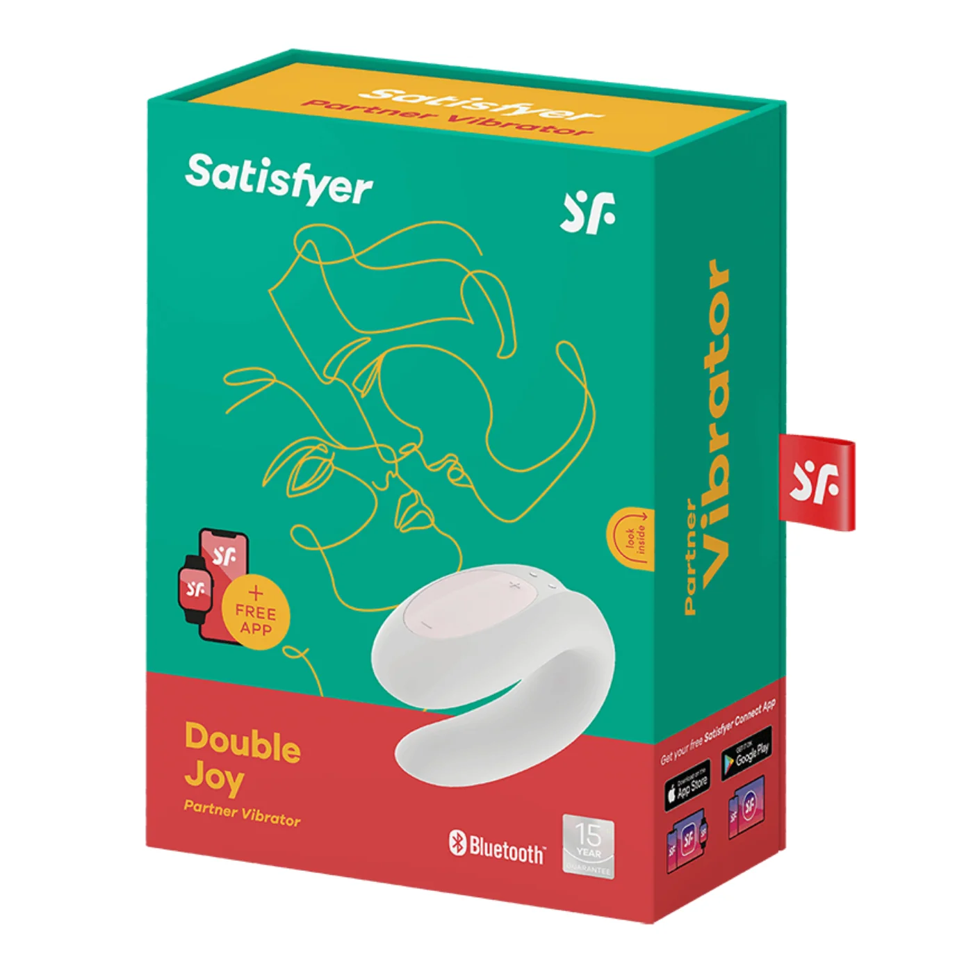 Satisfyer Double Joy 情侣振动器 适用于阴蒂、G点与阴茎玩法